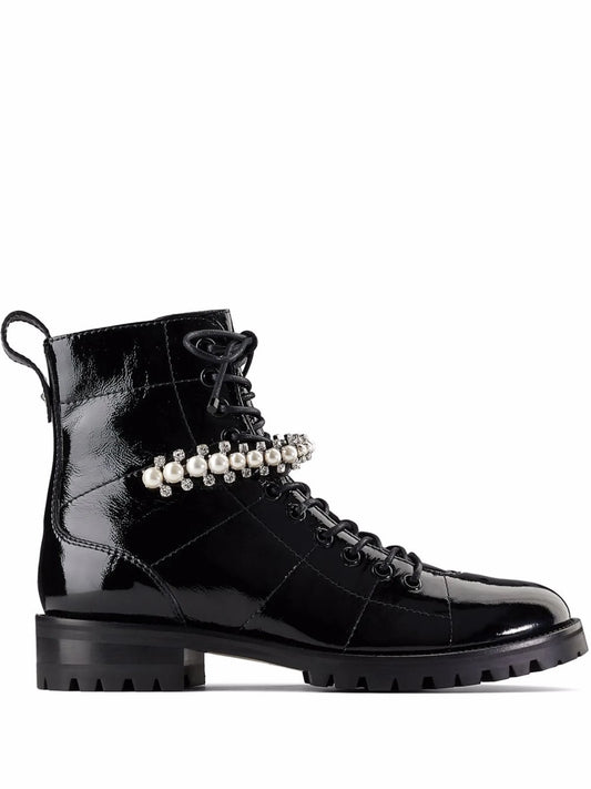 Cruz pearl-embellished boots