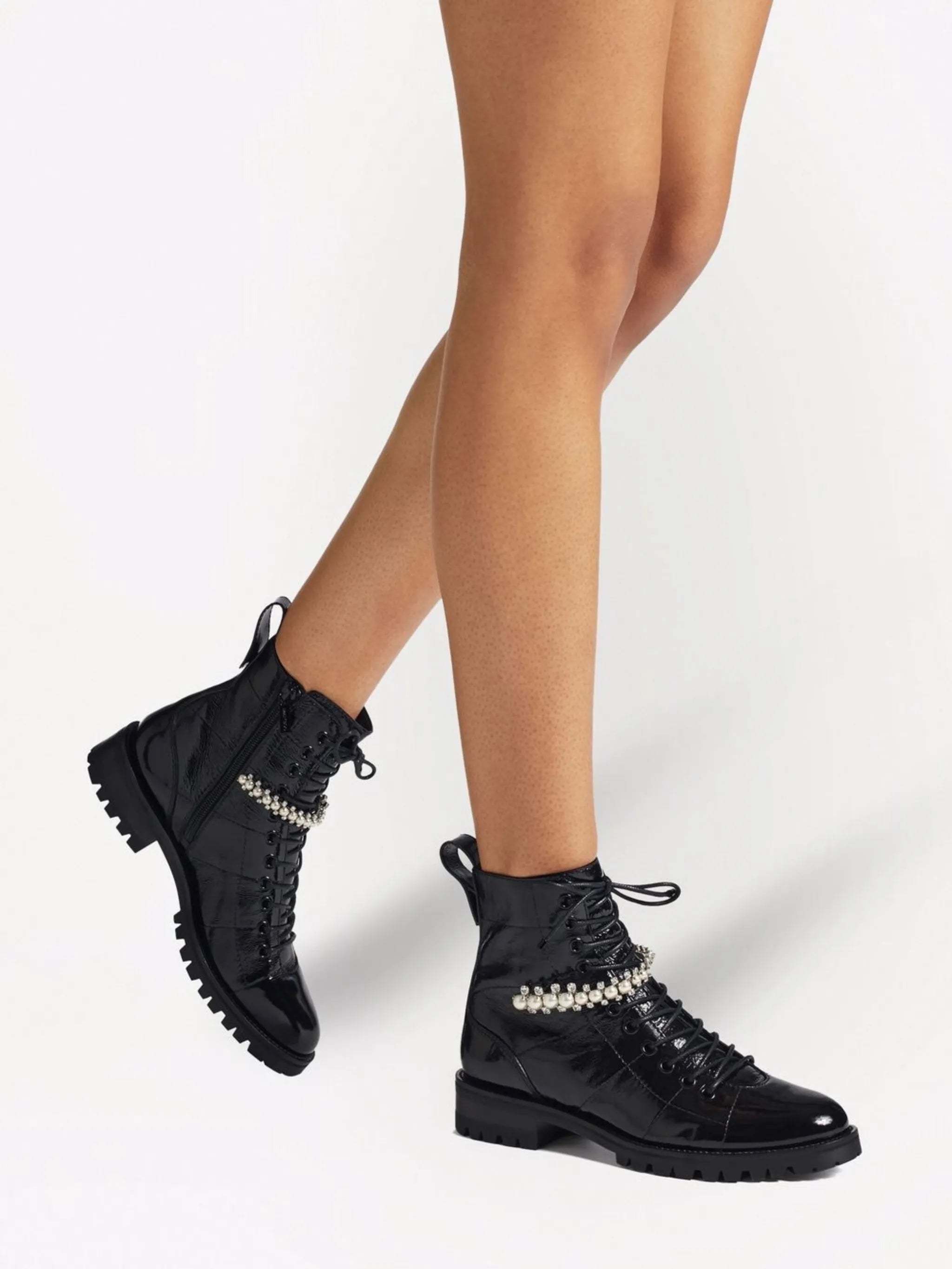 Cruz pearl-embellished boots