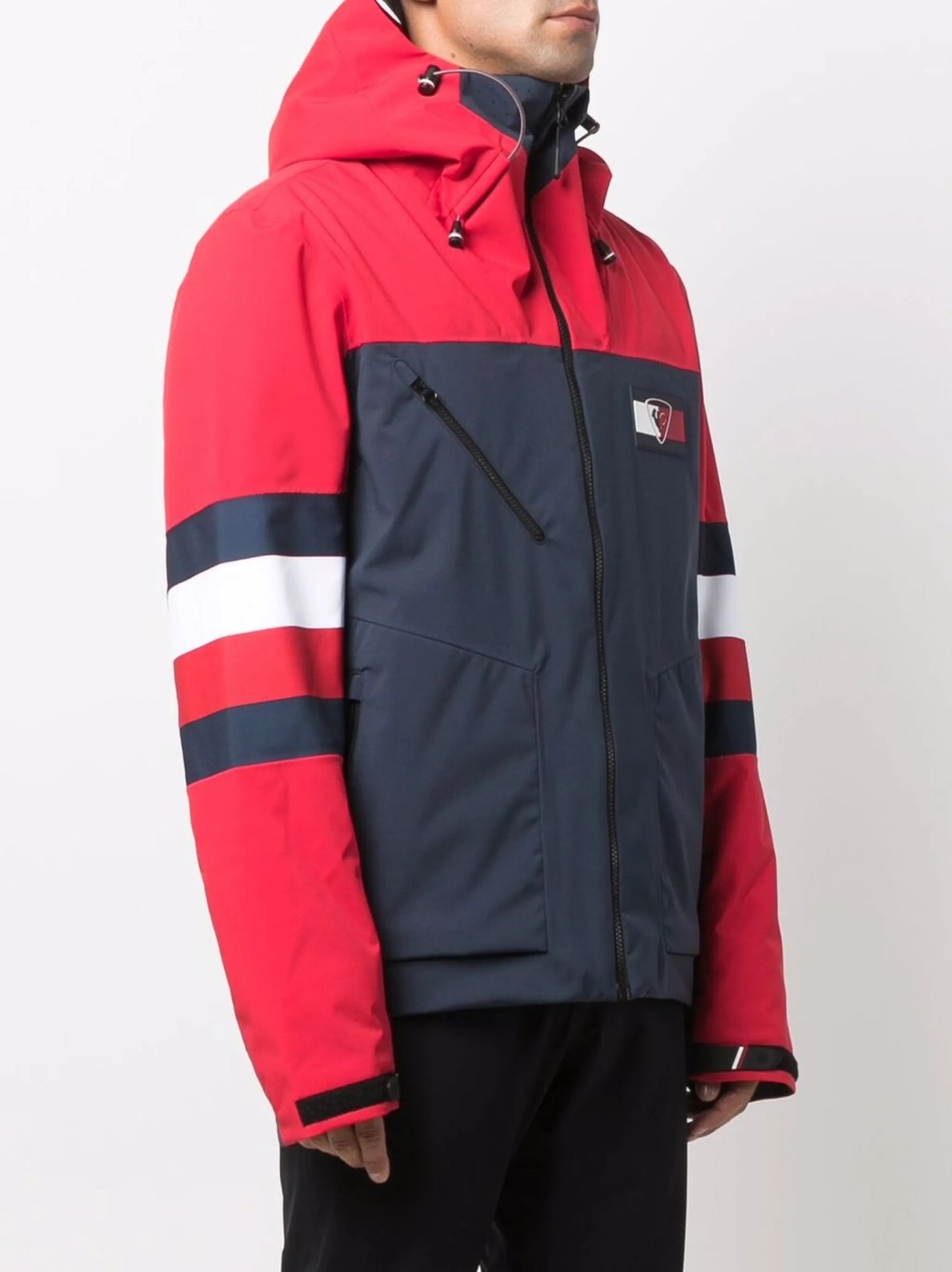 logo striped jacket