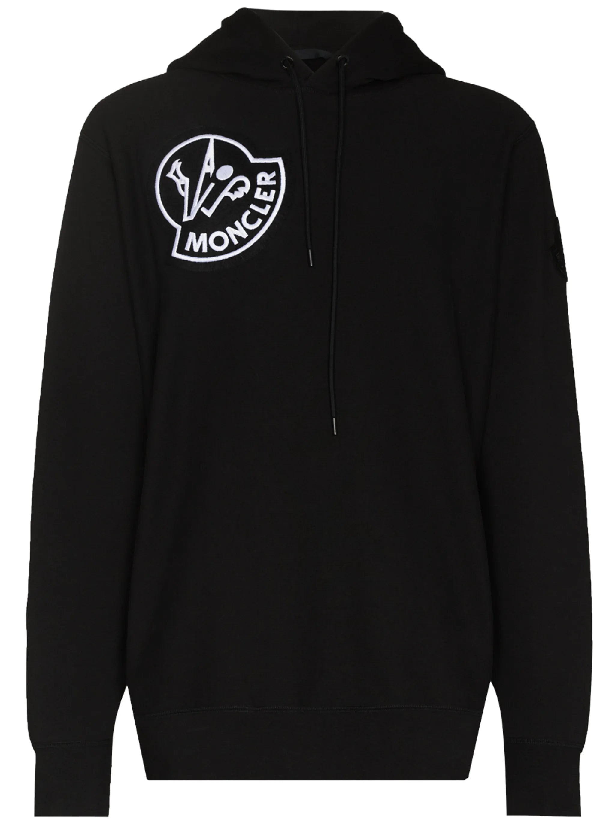 logo-patch cotton hoodie
