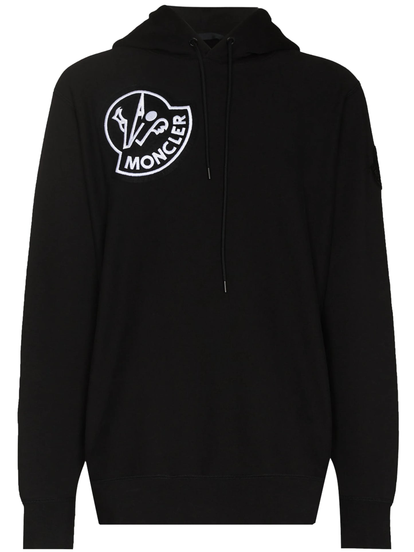logo-patch cotton hoodie