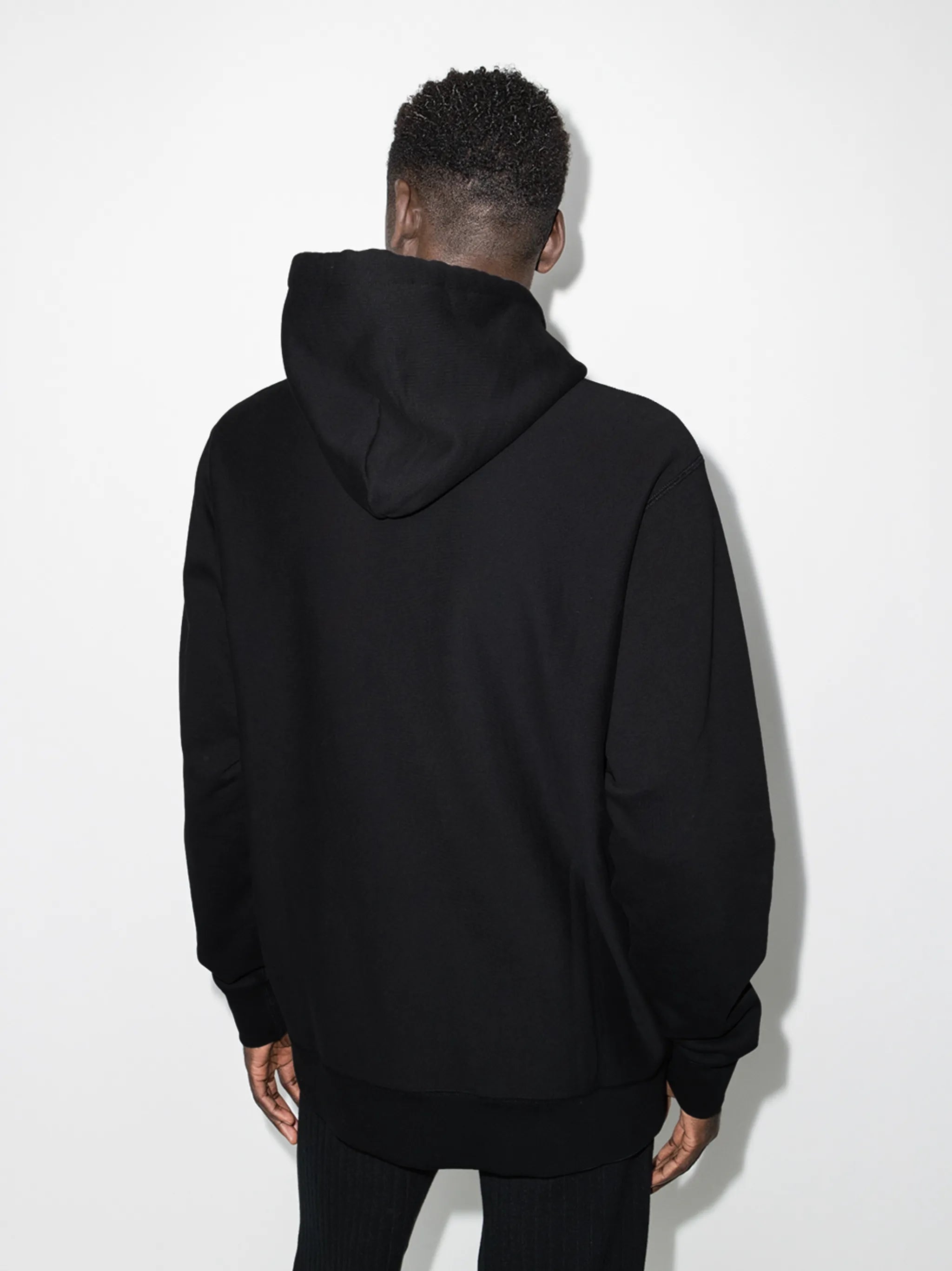 logo-patch cotton hoodie