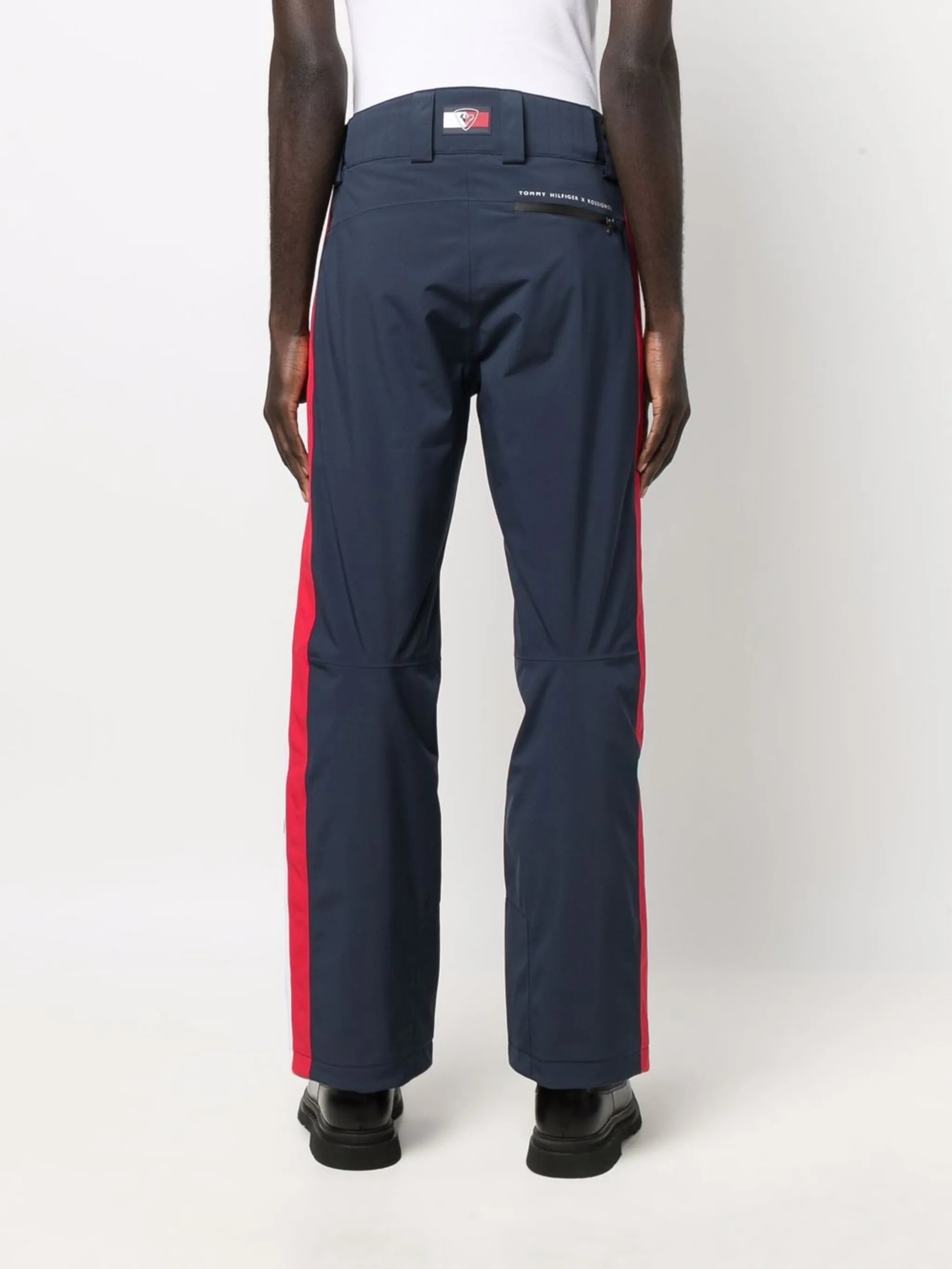 Flag striped-edge ski trousers