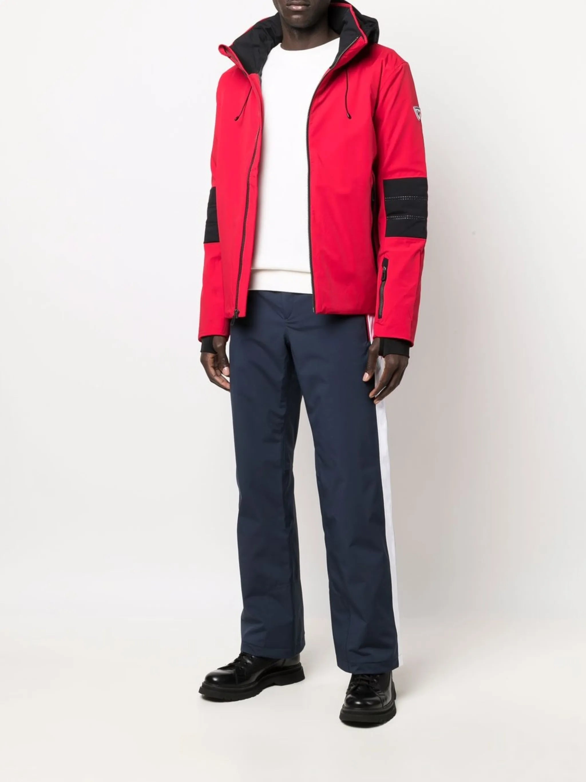 Flag striped-edge ski trousers