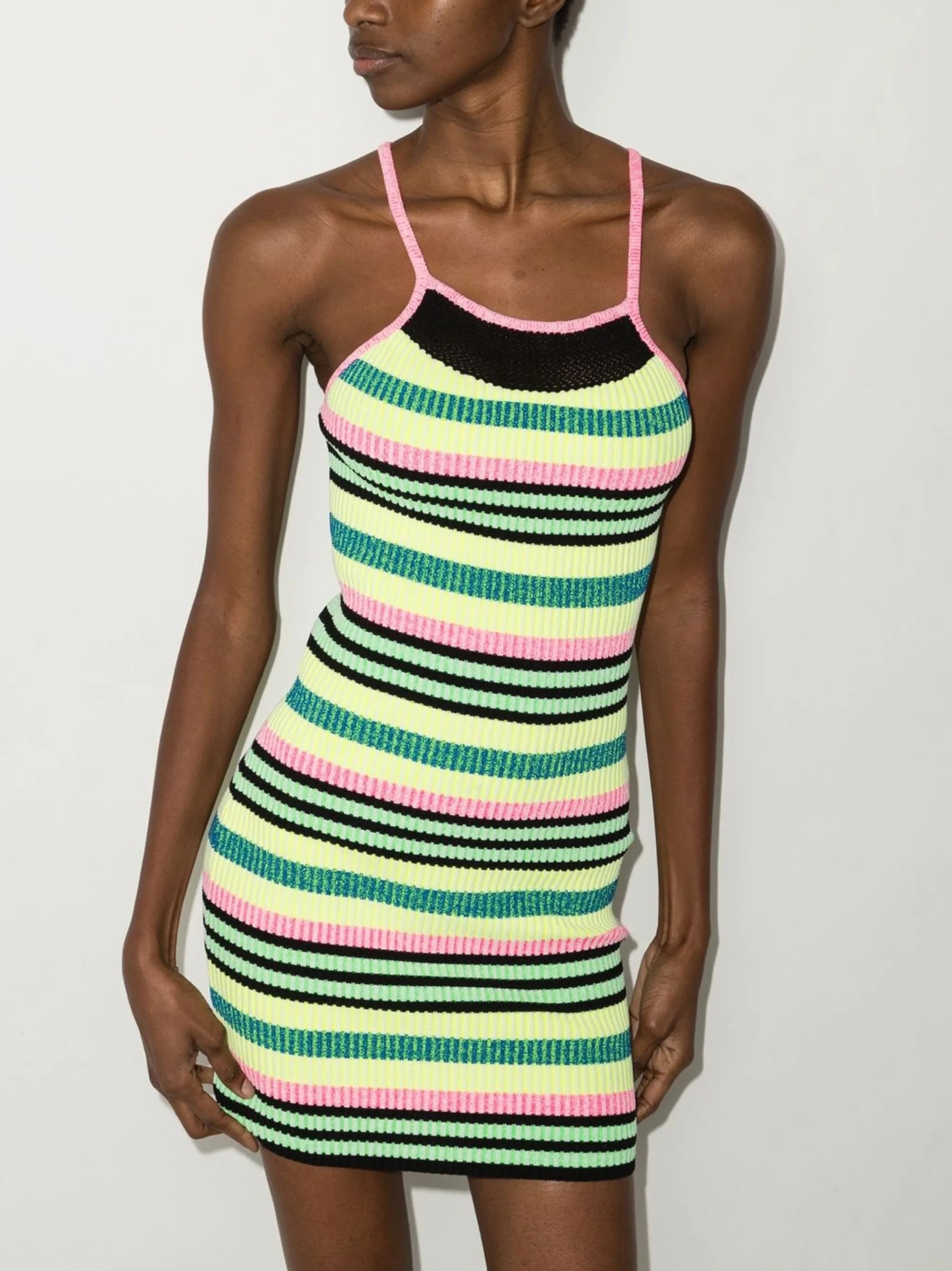 striped racerback dress