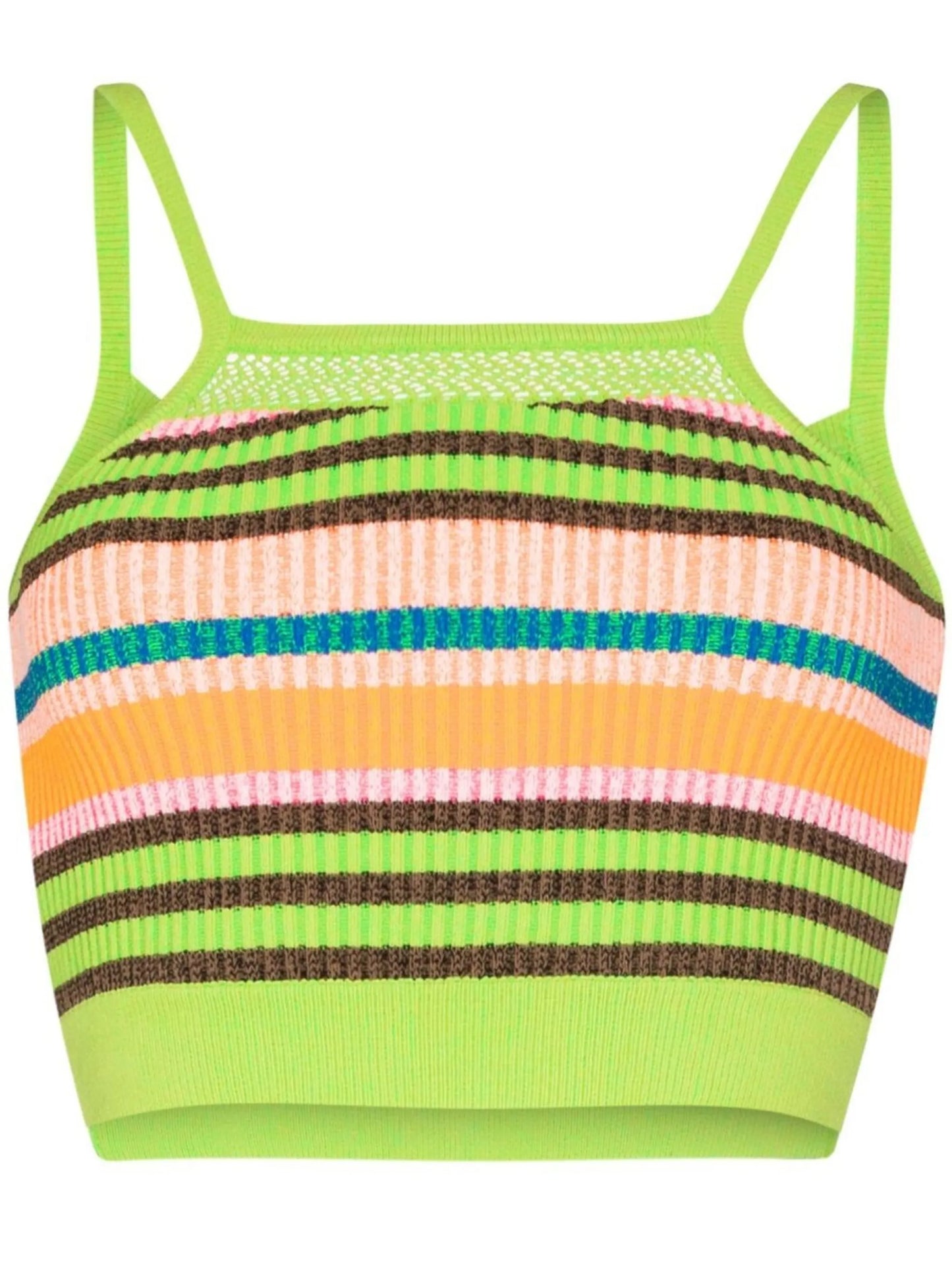 striped rib-knit top