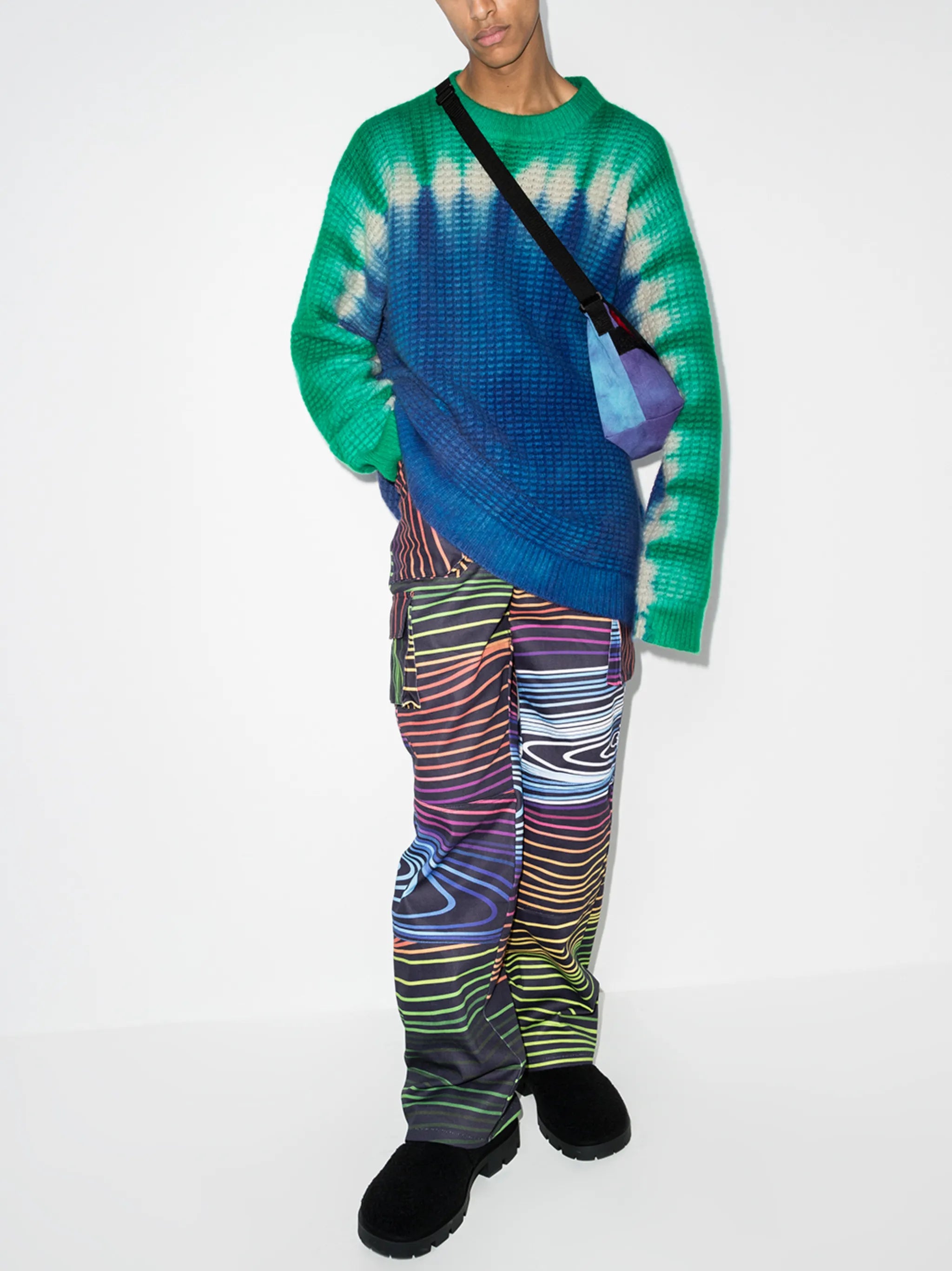 Daybreak tie-dye waffle jumper