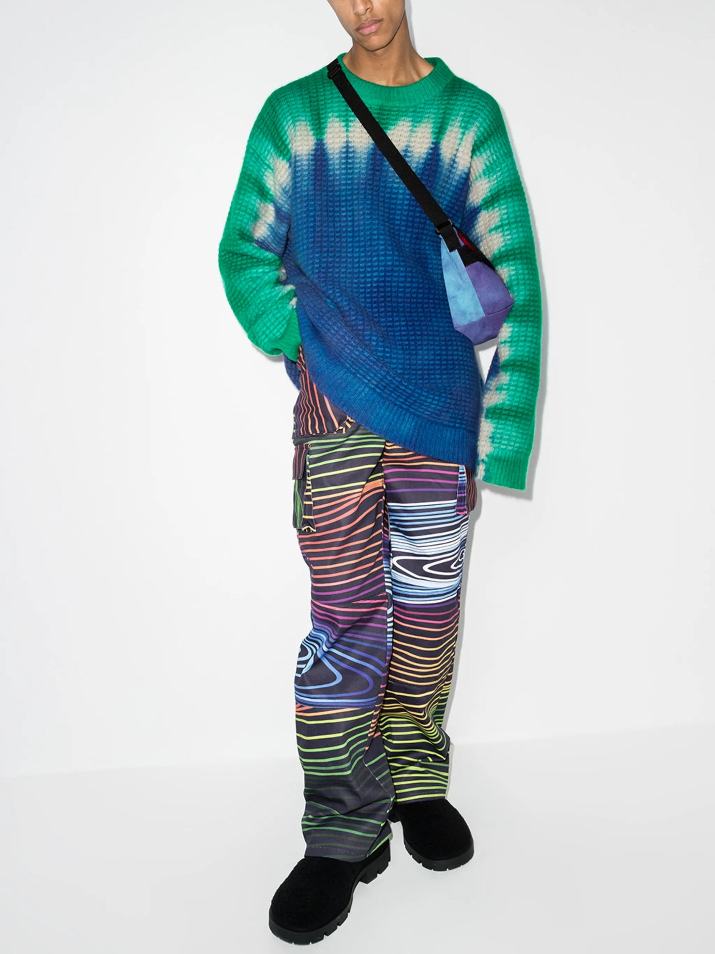 Daybreak tie-dye waffle jumper