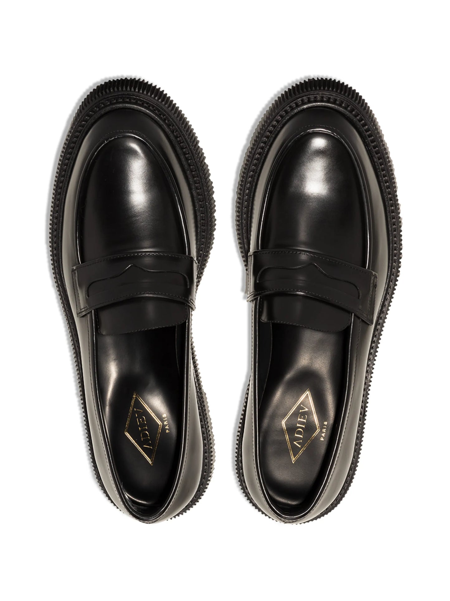 penny-slot leather loafers