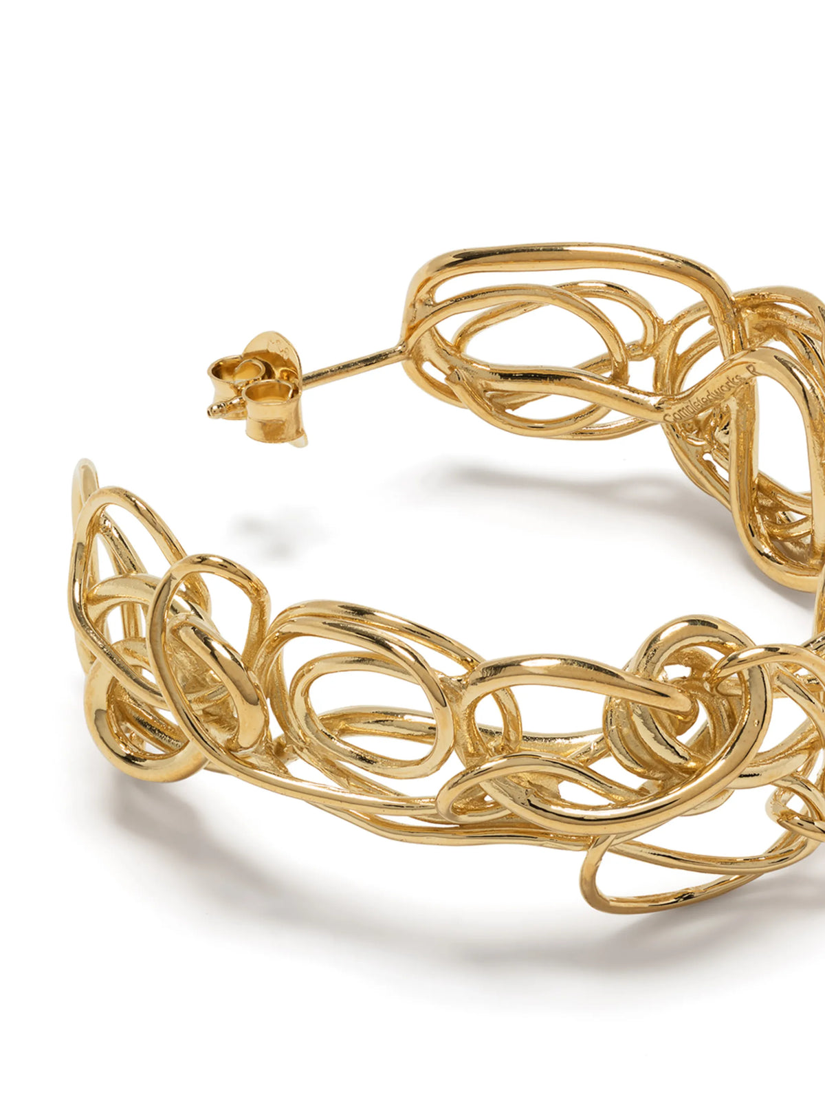 looping strands hoop earrings