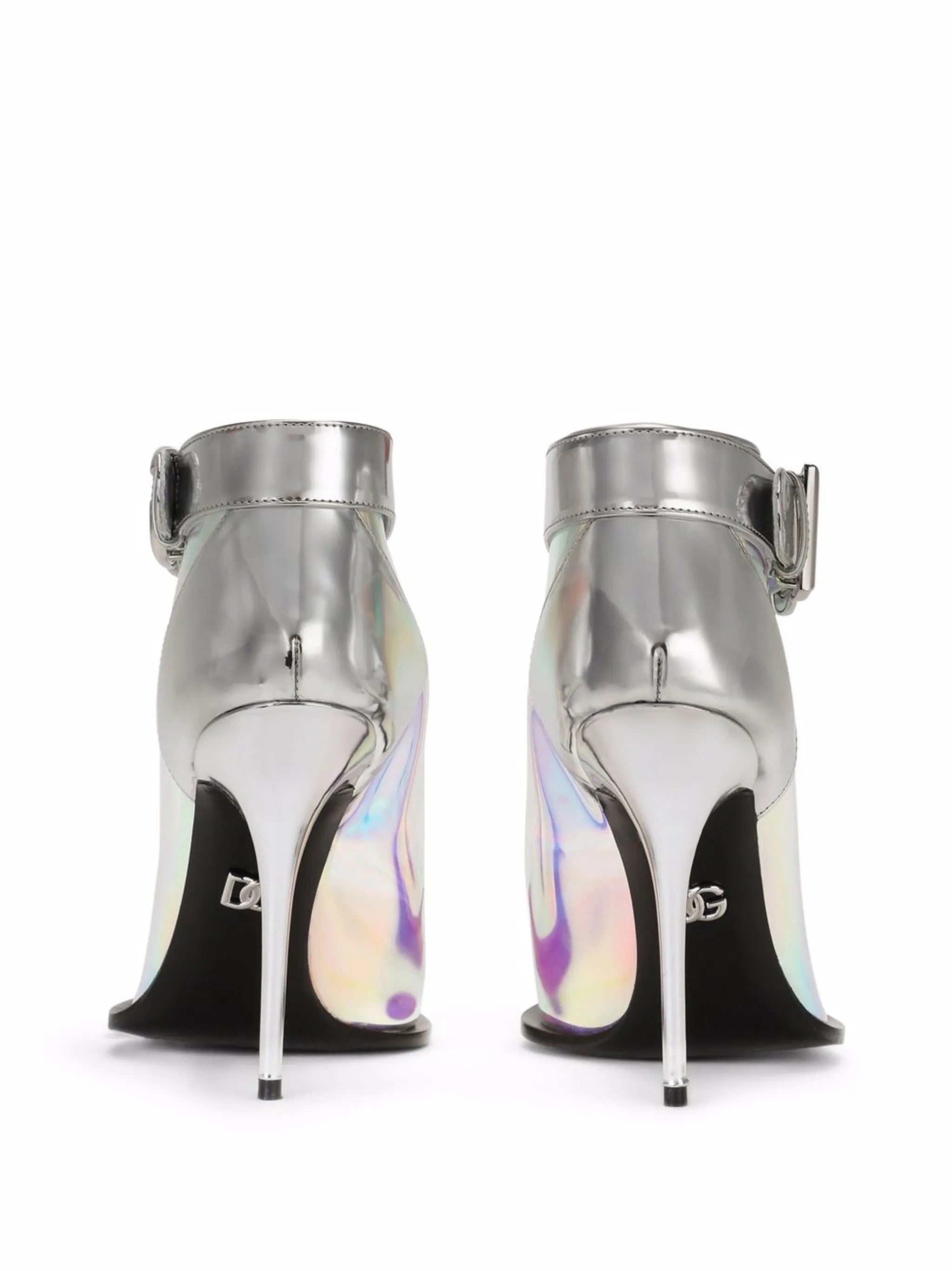 holographic ankle boots