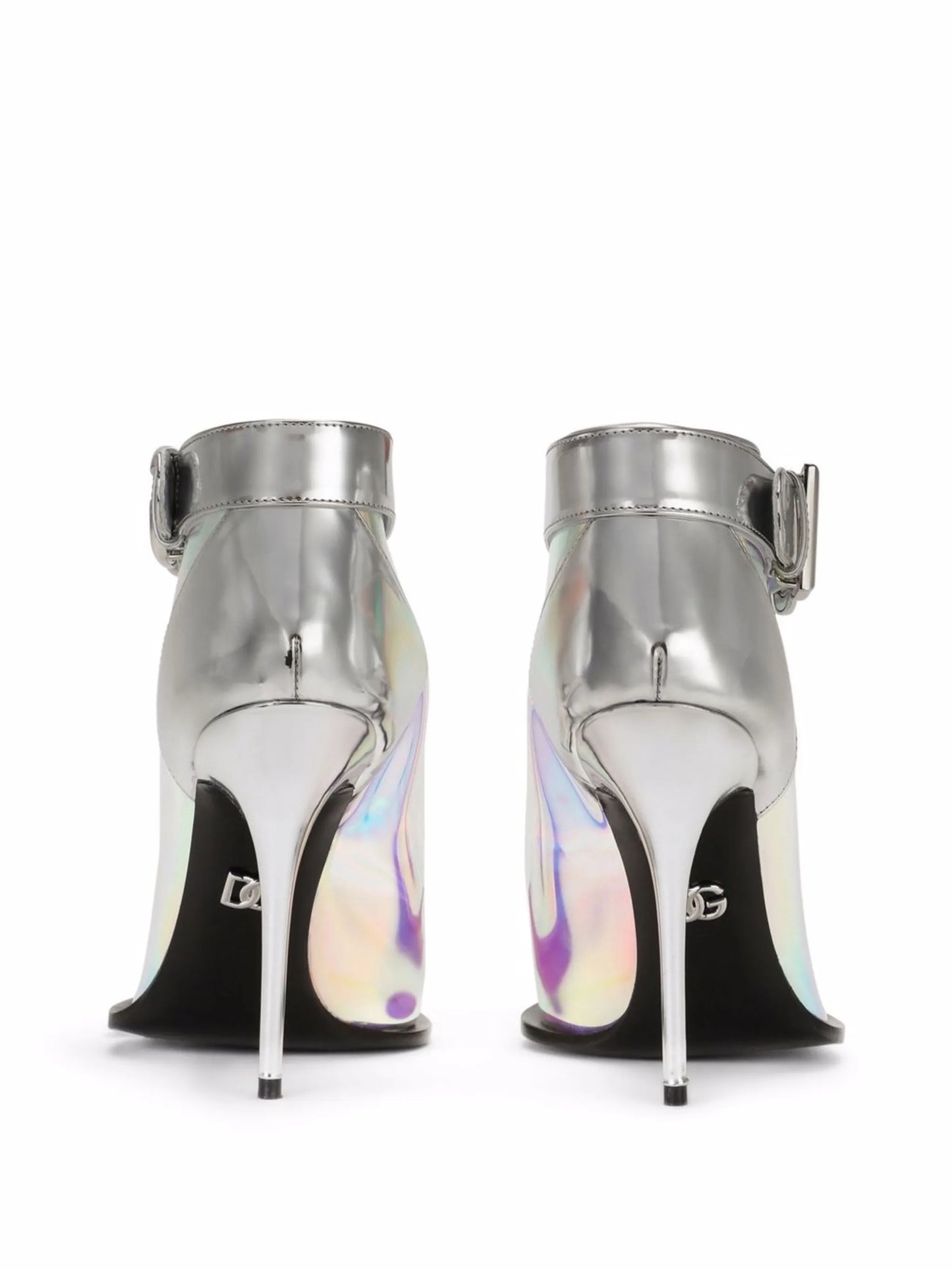 holographic ankle boots