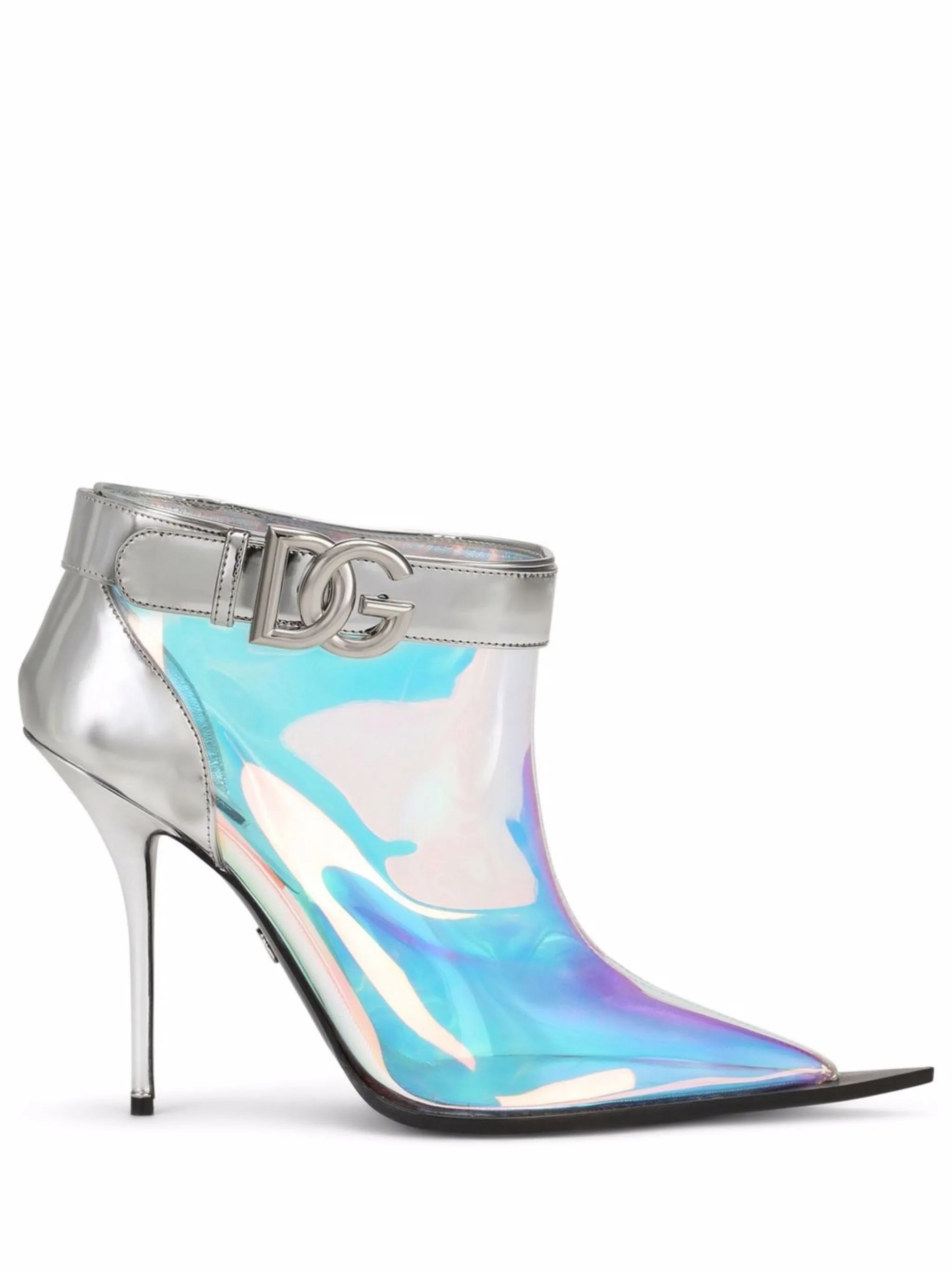 holographic ankle boots
