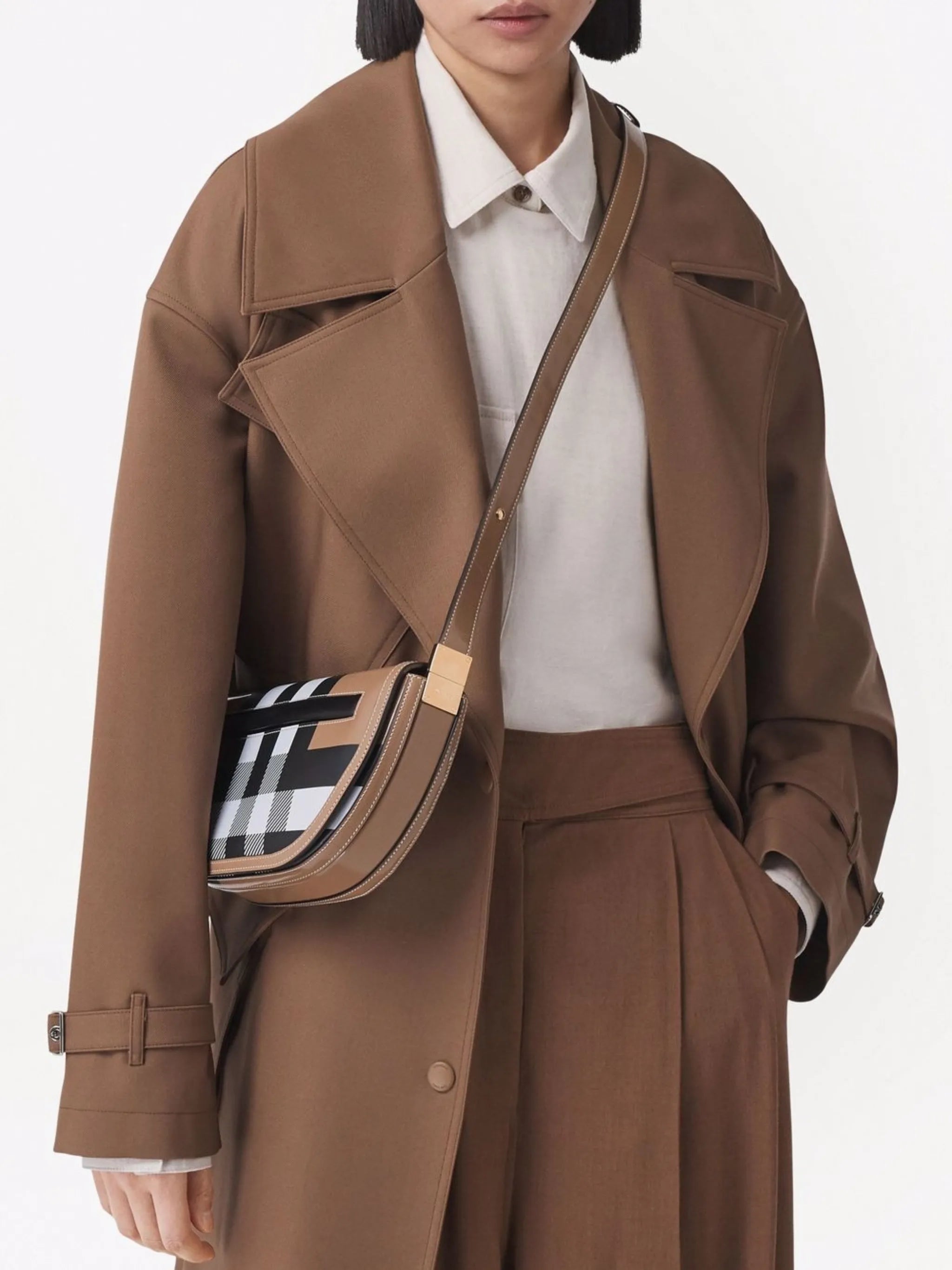 Olympia check shoulder bag