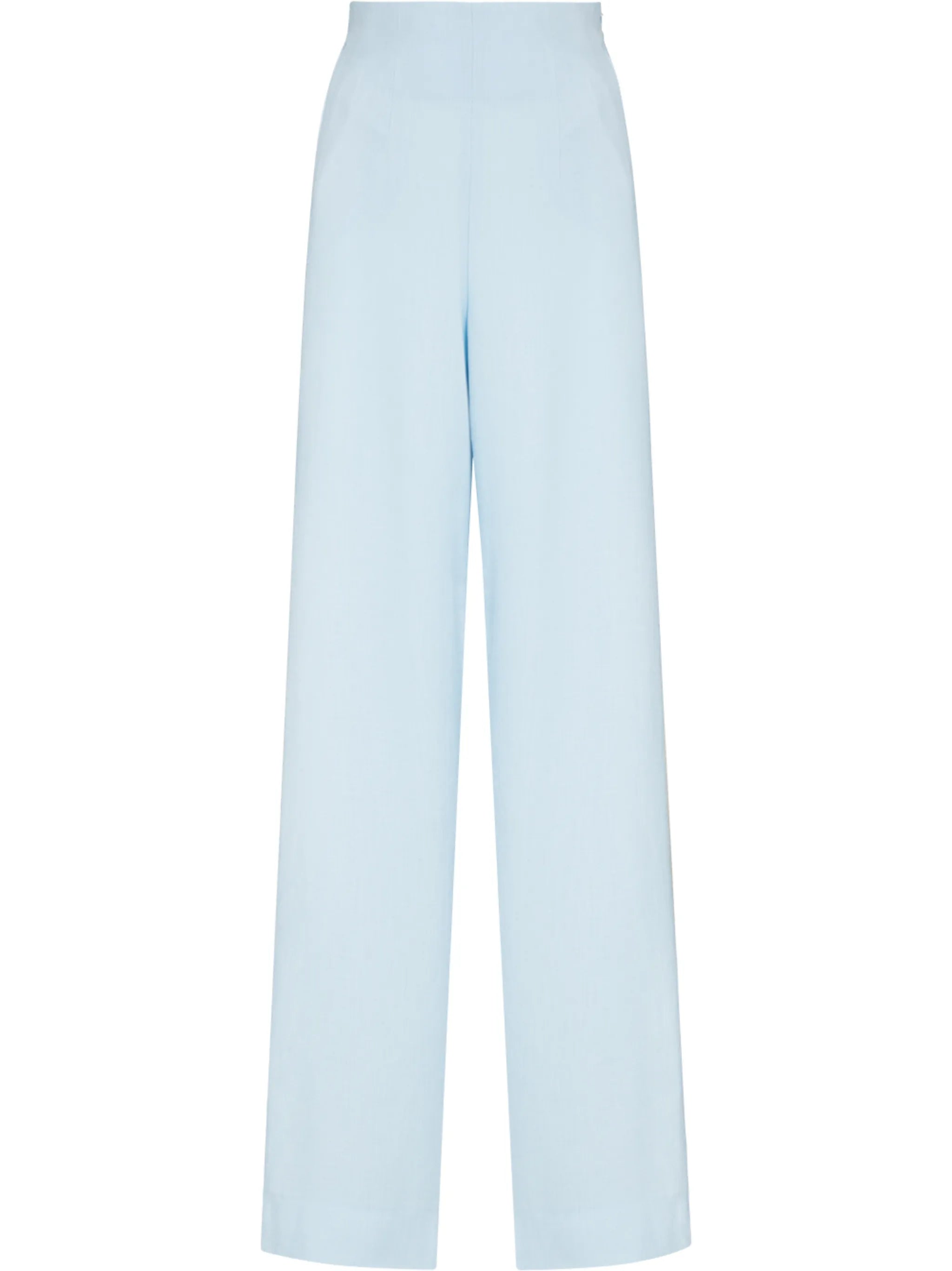 wide-leg twill trousers