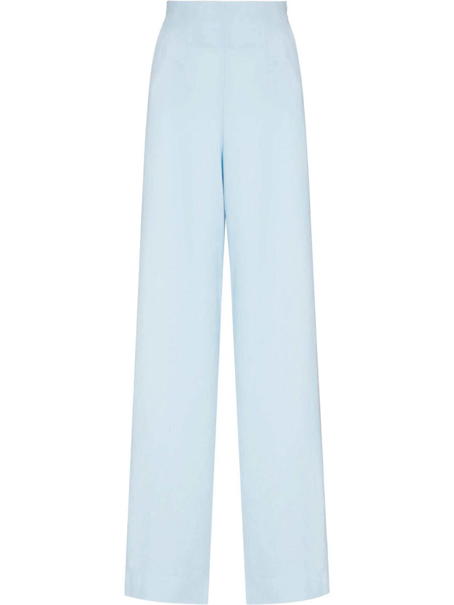 wide-leg twill trousers