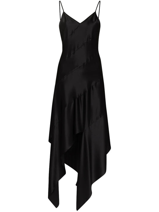asymmetric slip dress