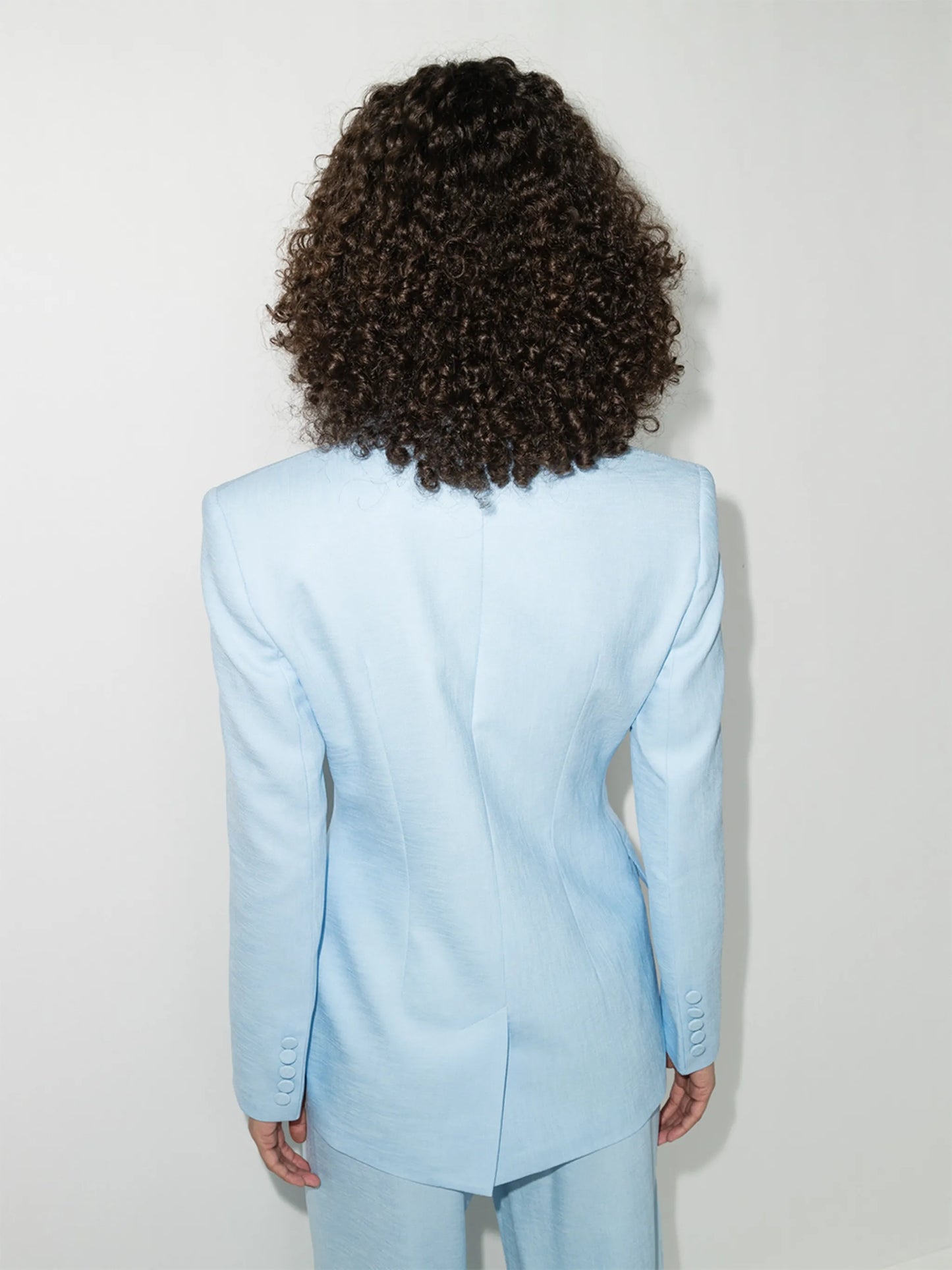 twill asymmetric blazer
