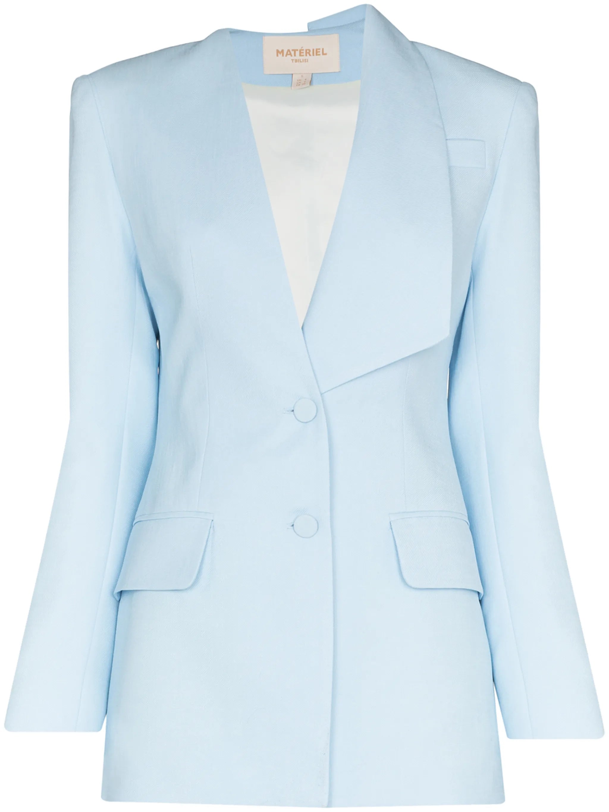 twill asymmetric blazer