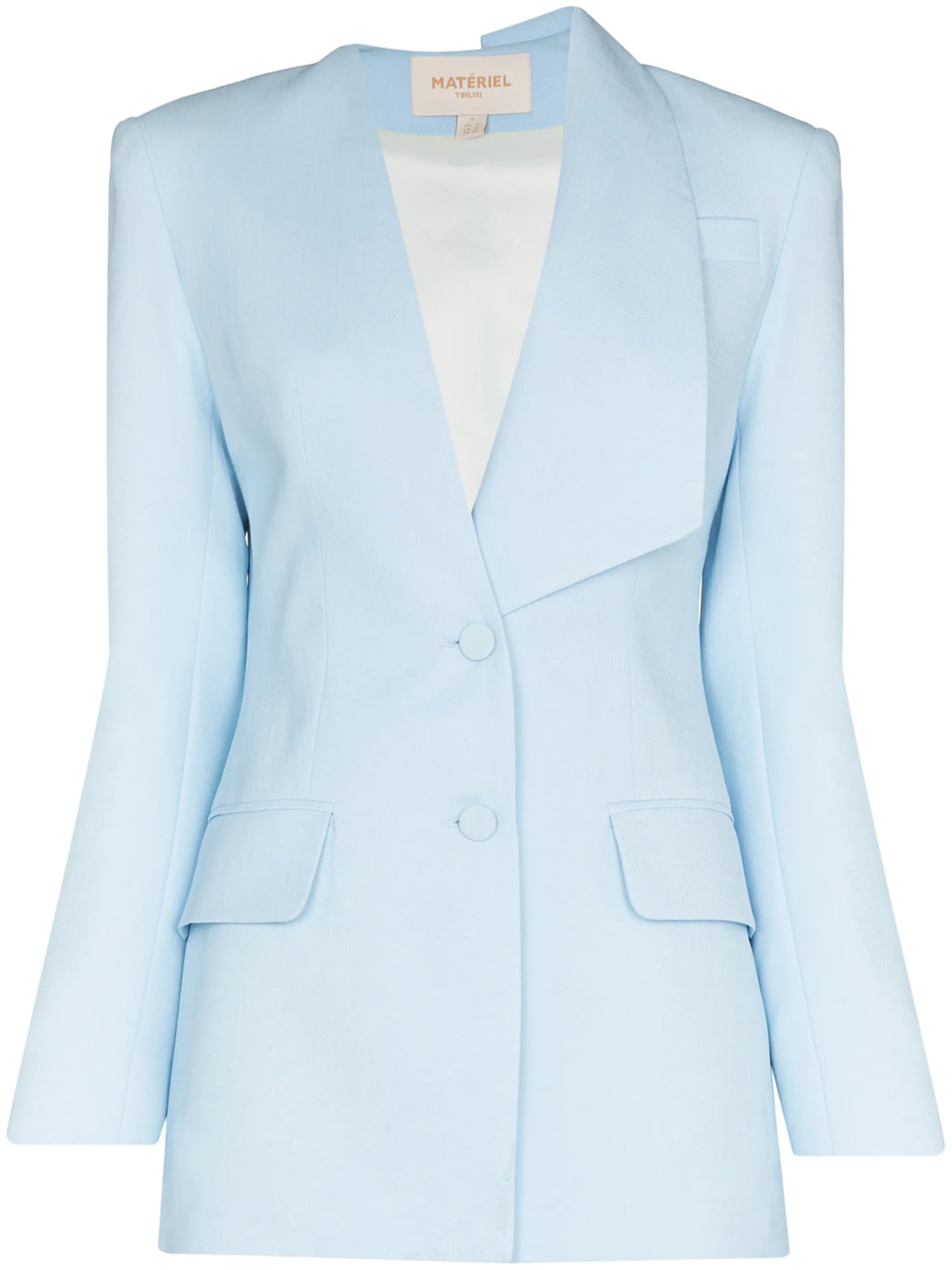 twill asymmetric blazer