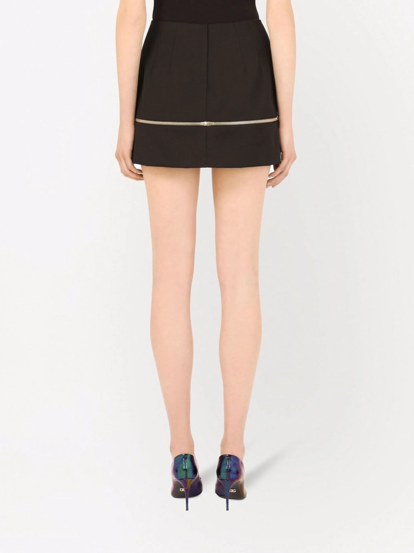 zip-detail A-line skirt