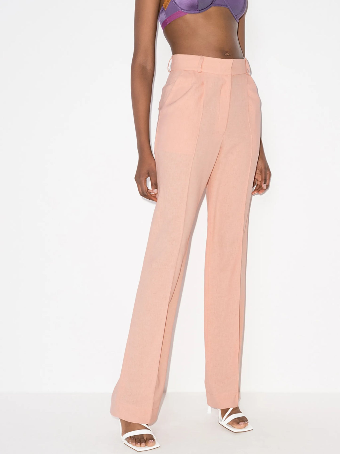 twill tailored trousers