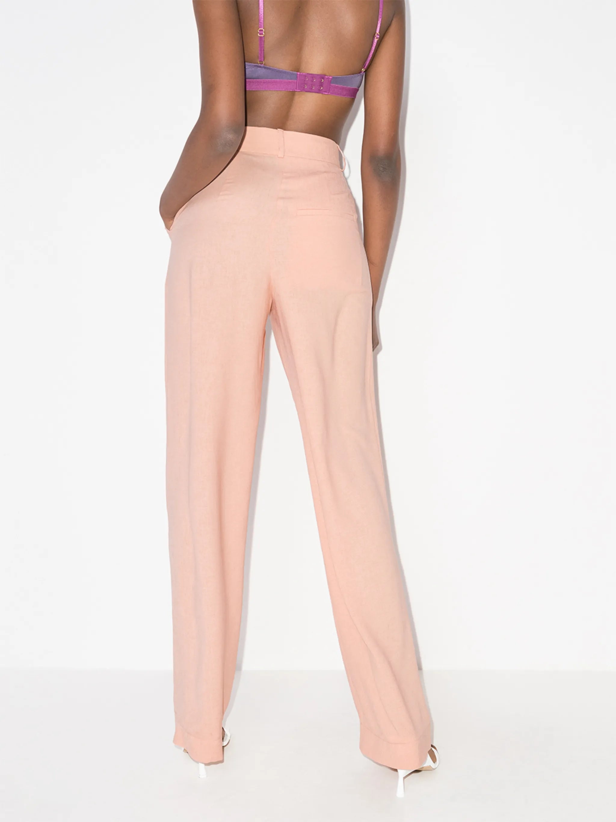 twill tailored trousers