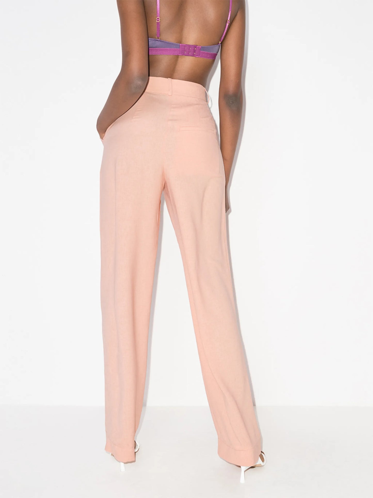 twill tailored trousers