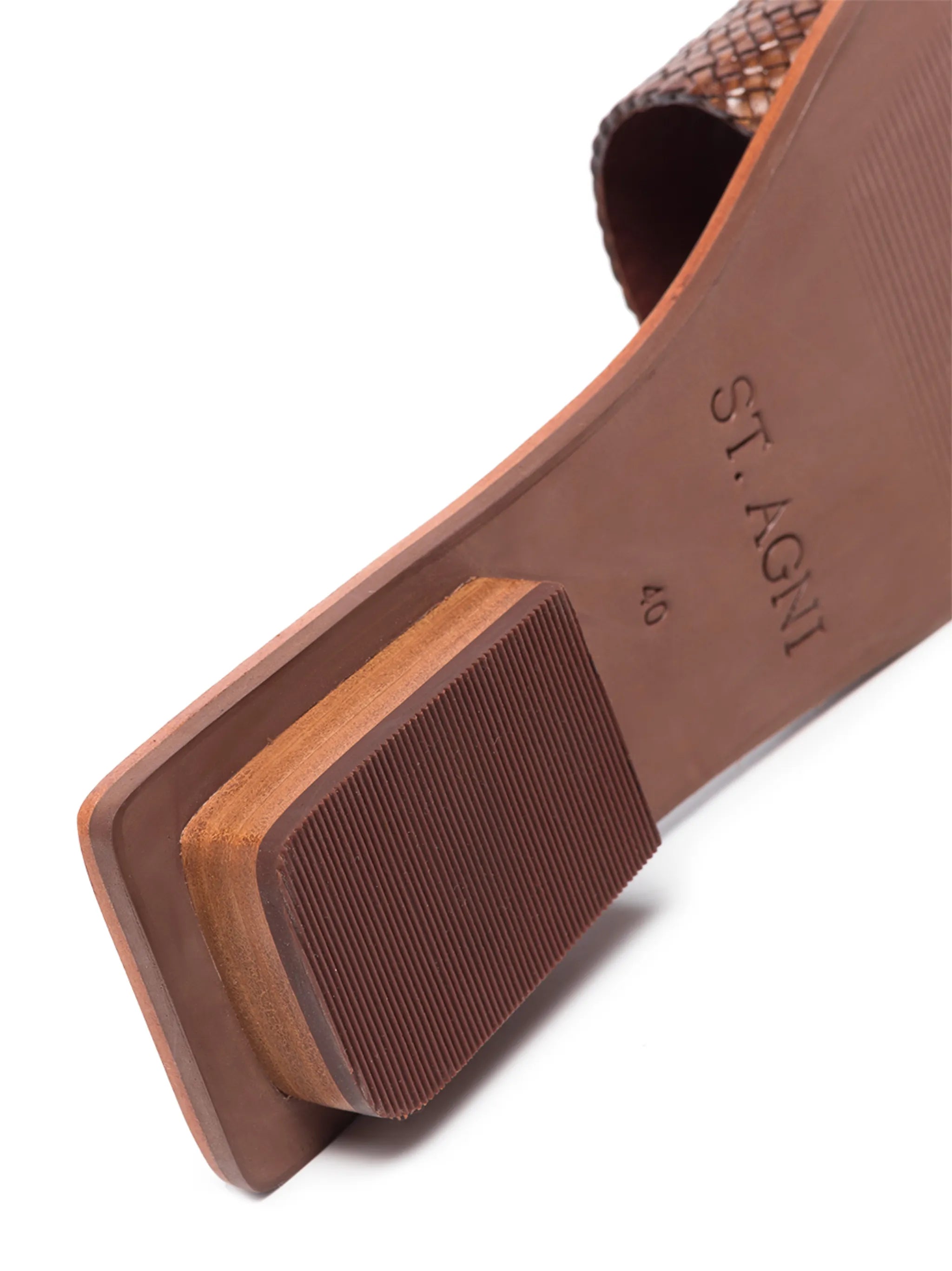 Evi woven leather-strap sandals