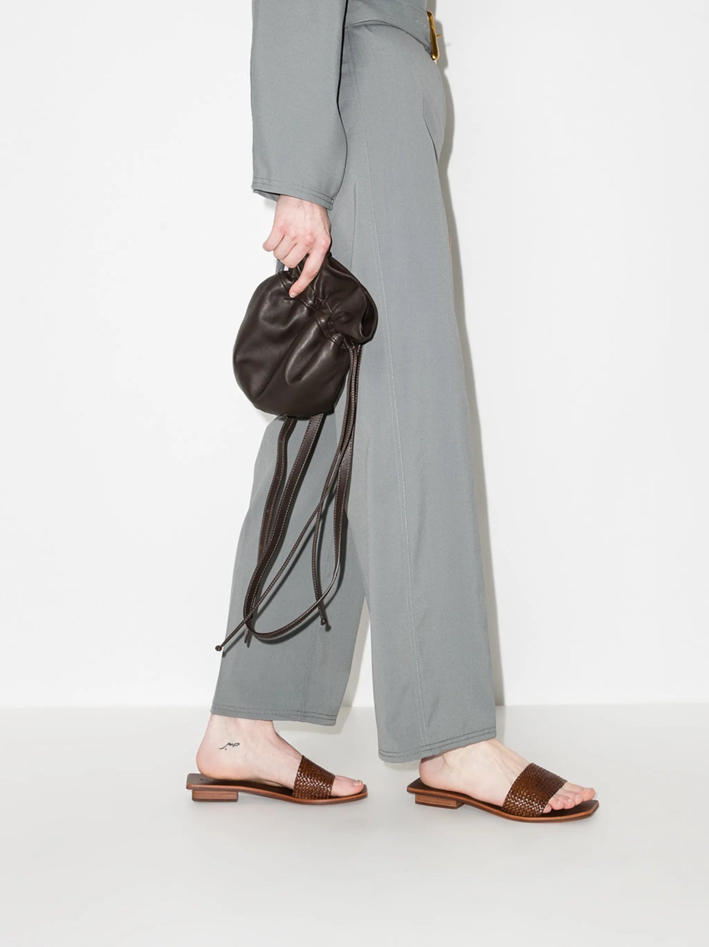 Evi woven leather-strap sandals