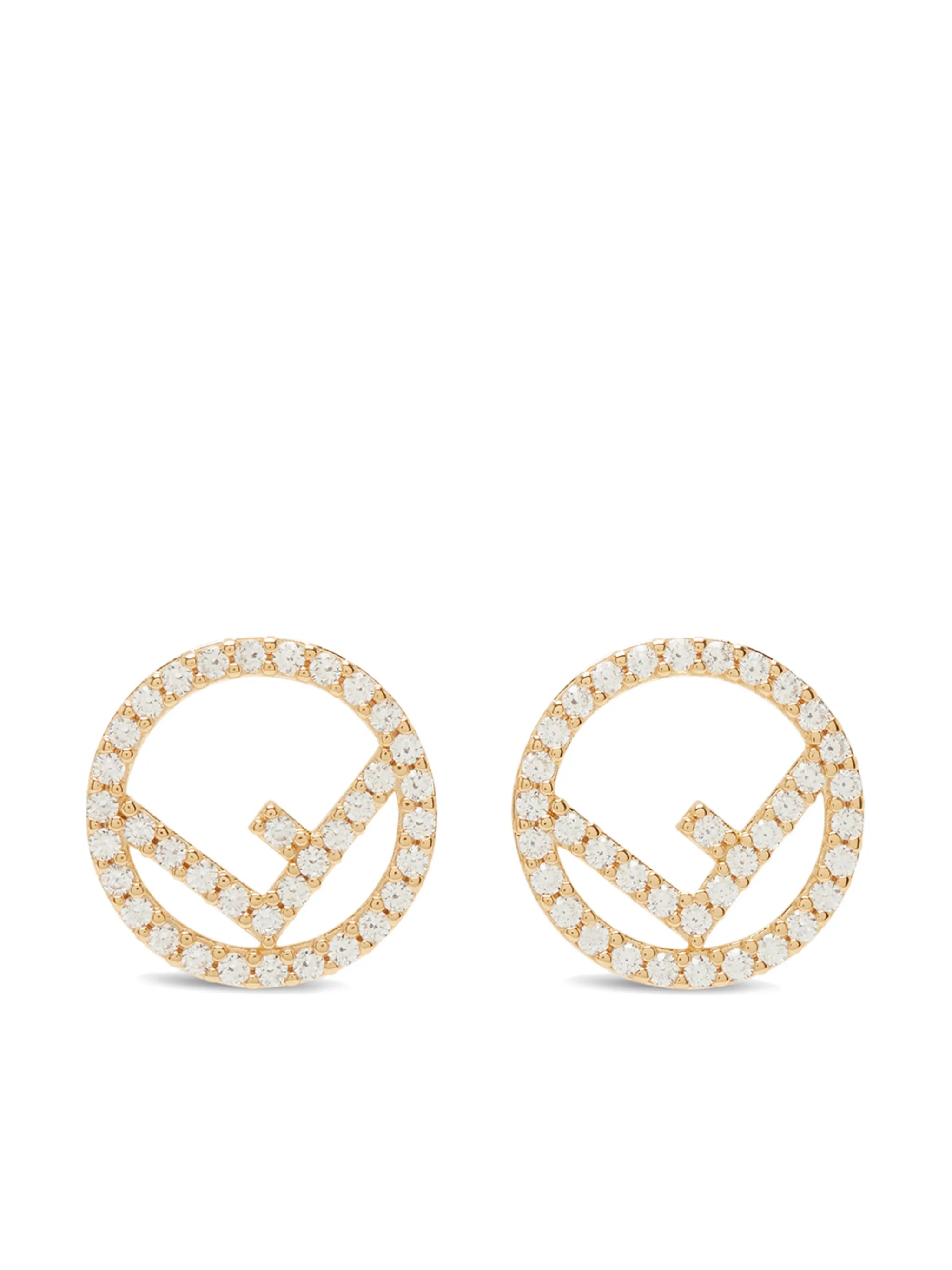 crystal-embellished stud earrings