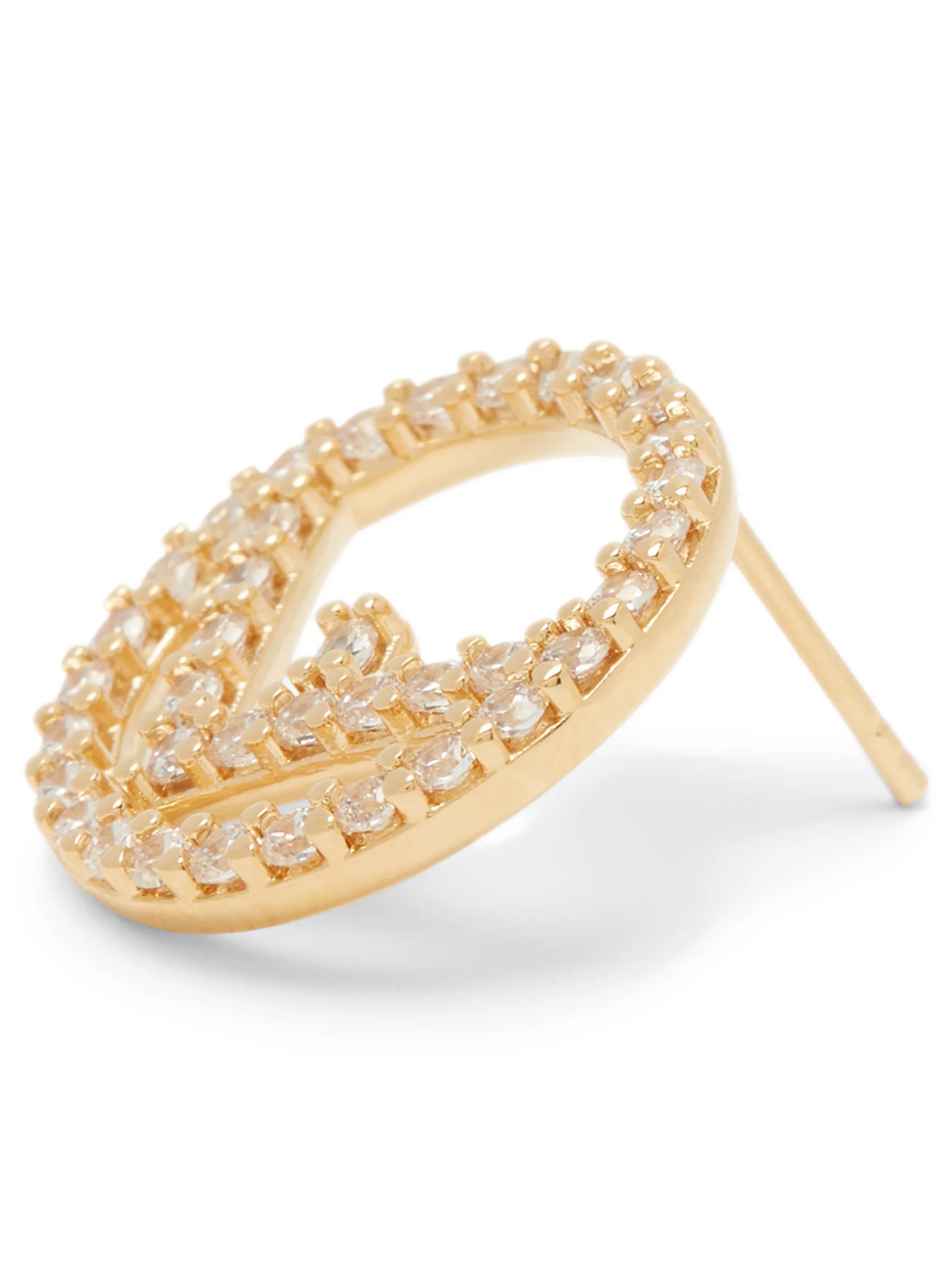 crystal-embellished stud earrings