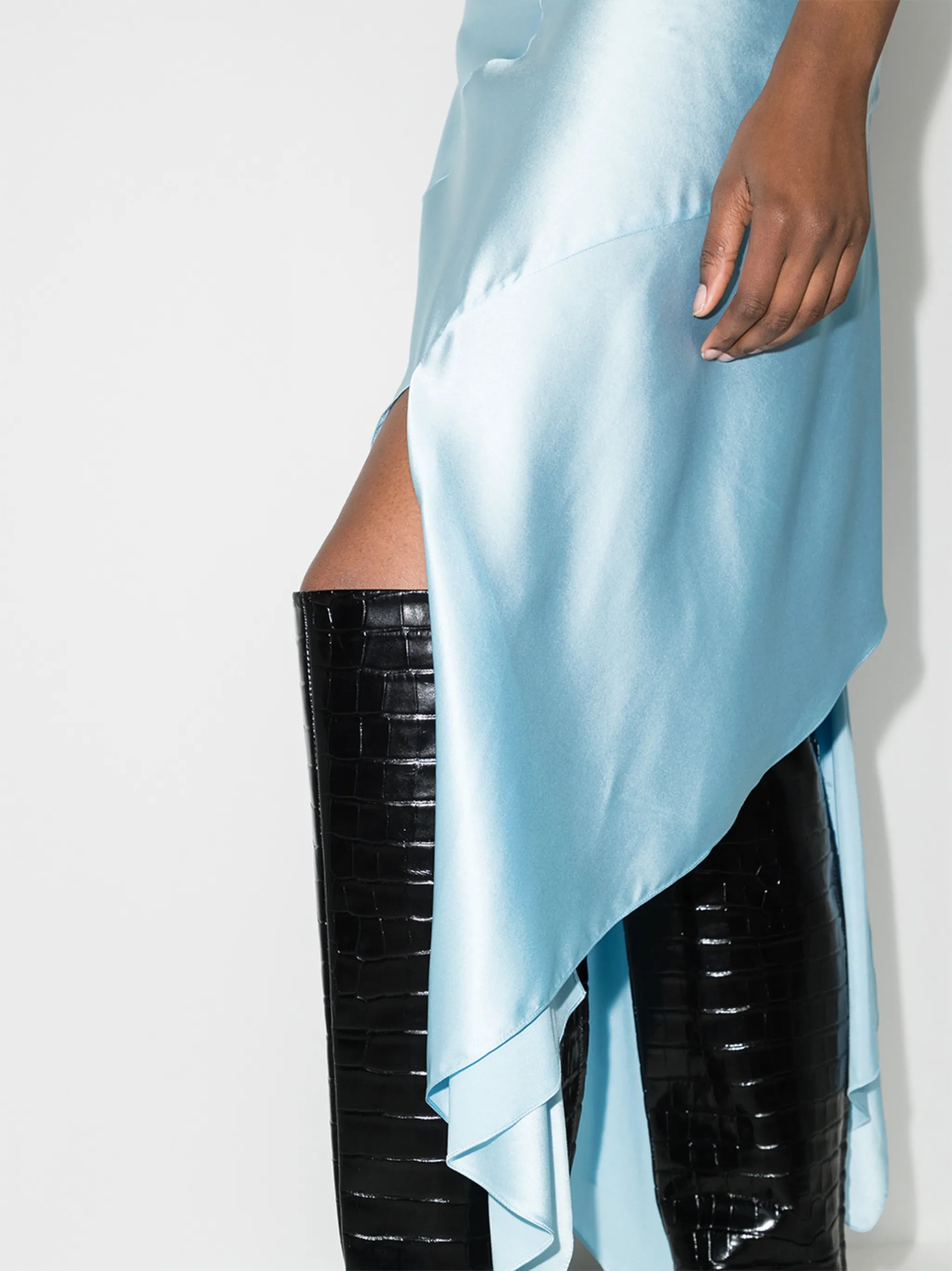 asymmetric slip dress