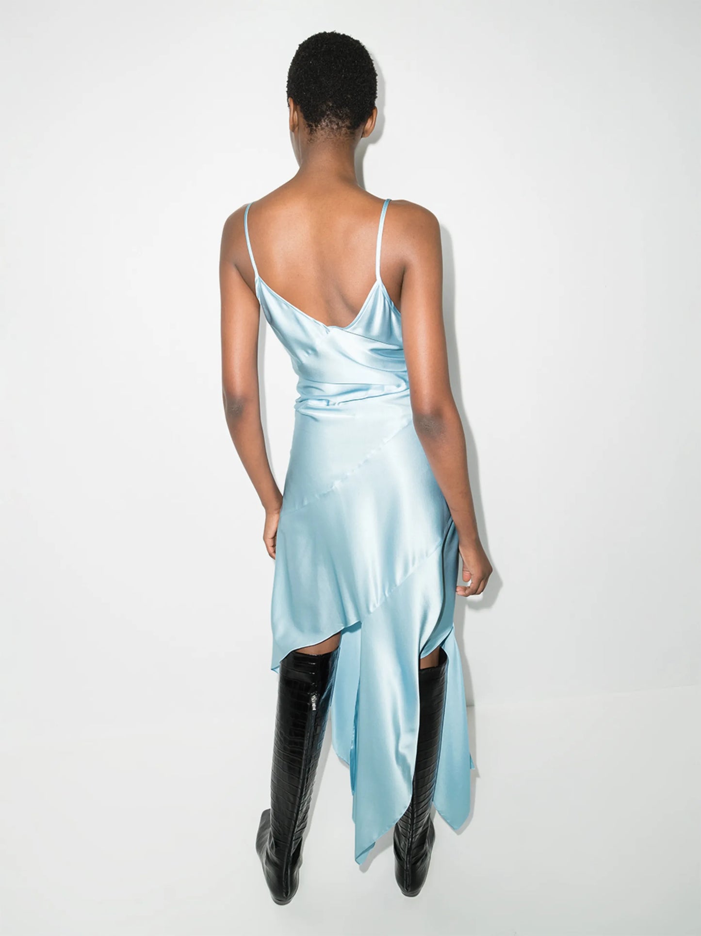 asymmetric slip dress