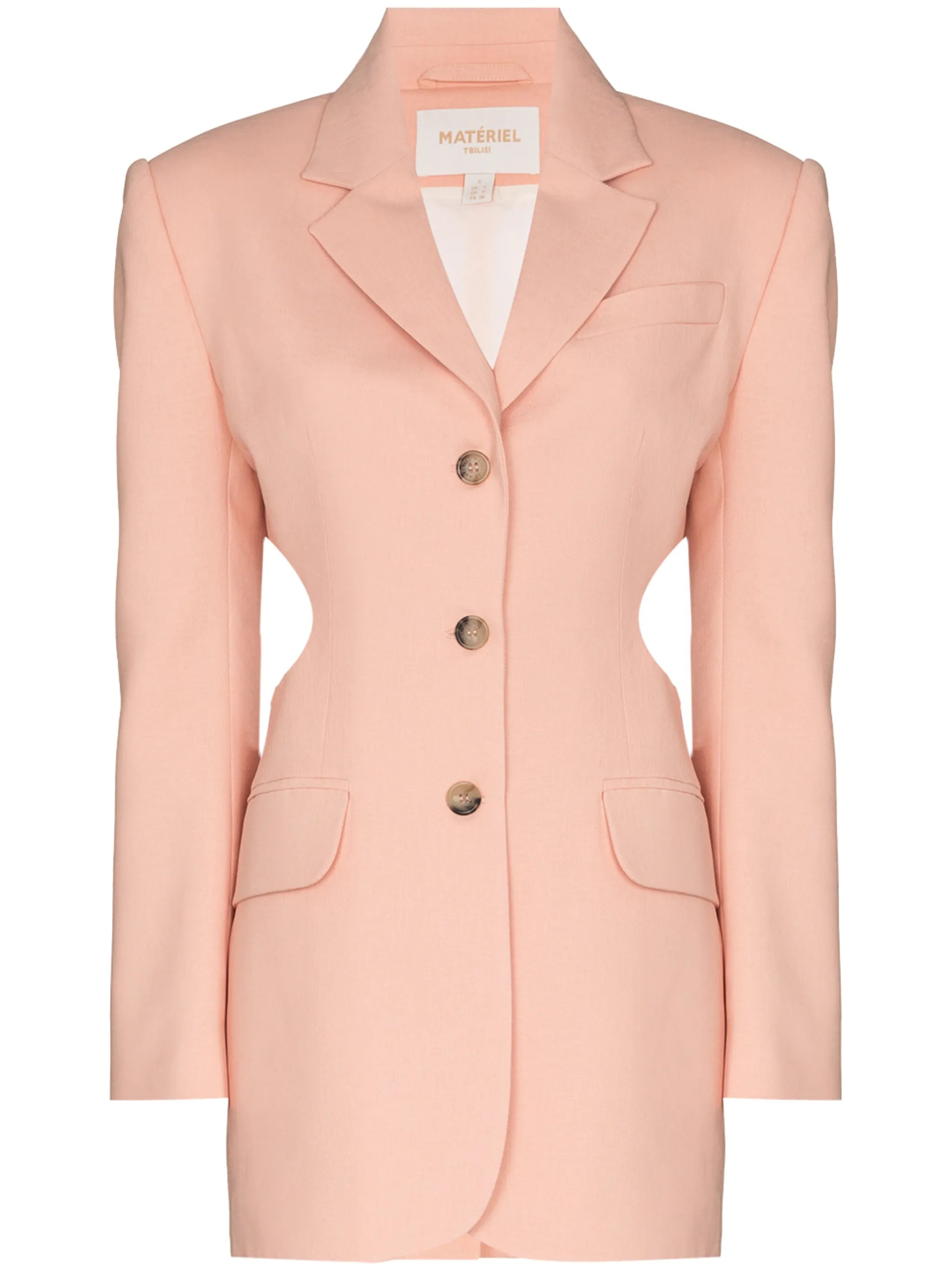 cut-out single-breasted blazer