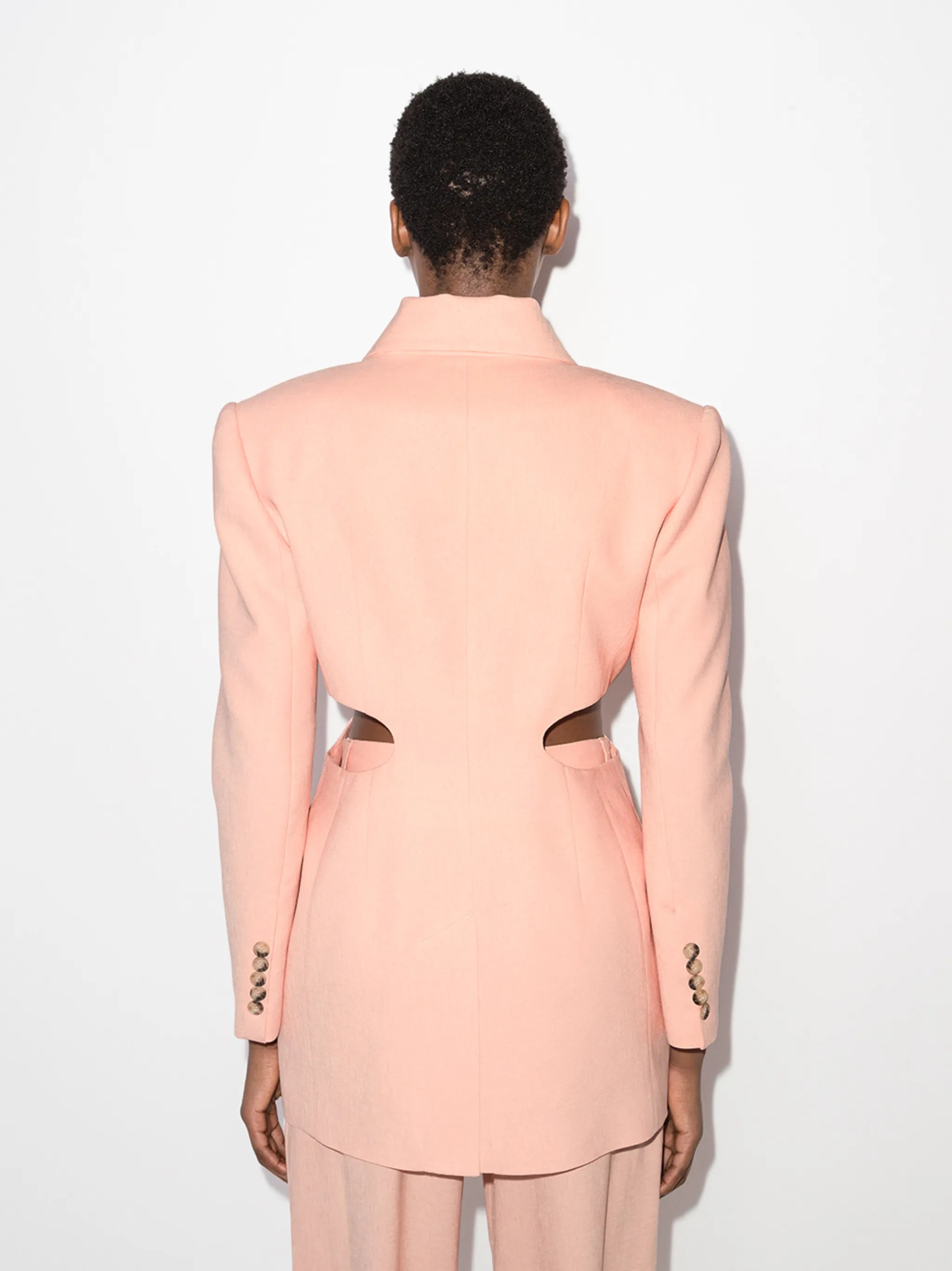 cut-out single-breasted blazer