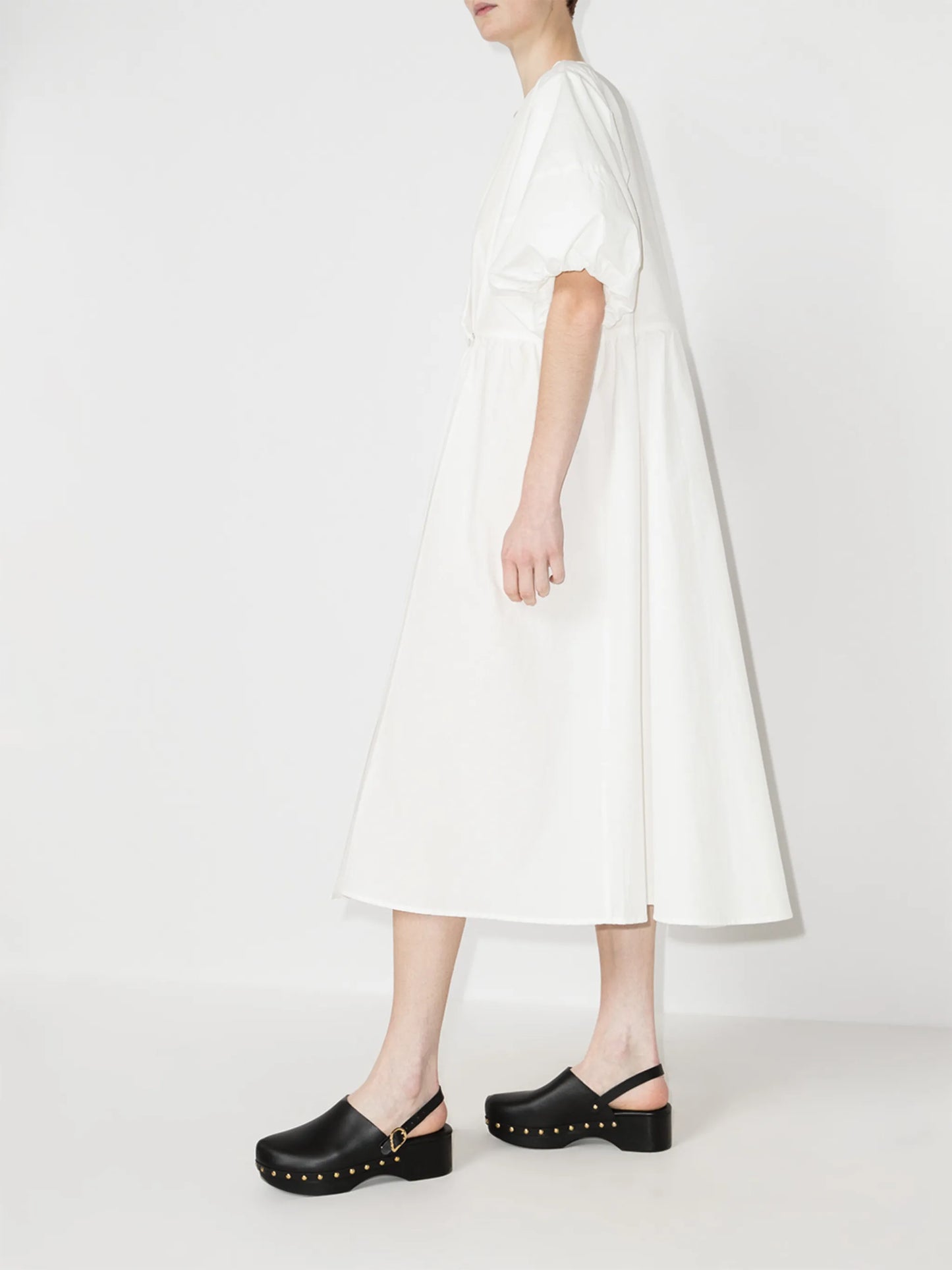 Copenhagen puff-sleeve midi dress