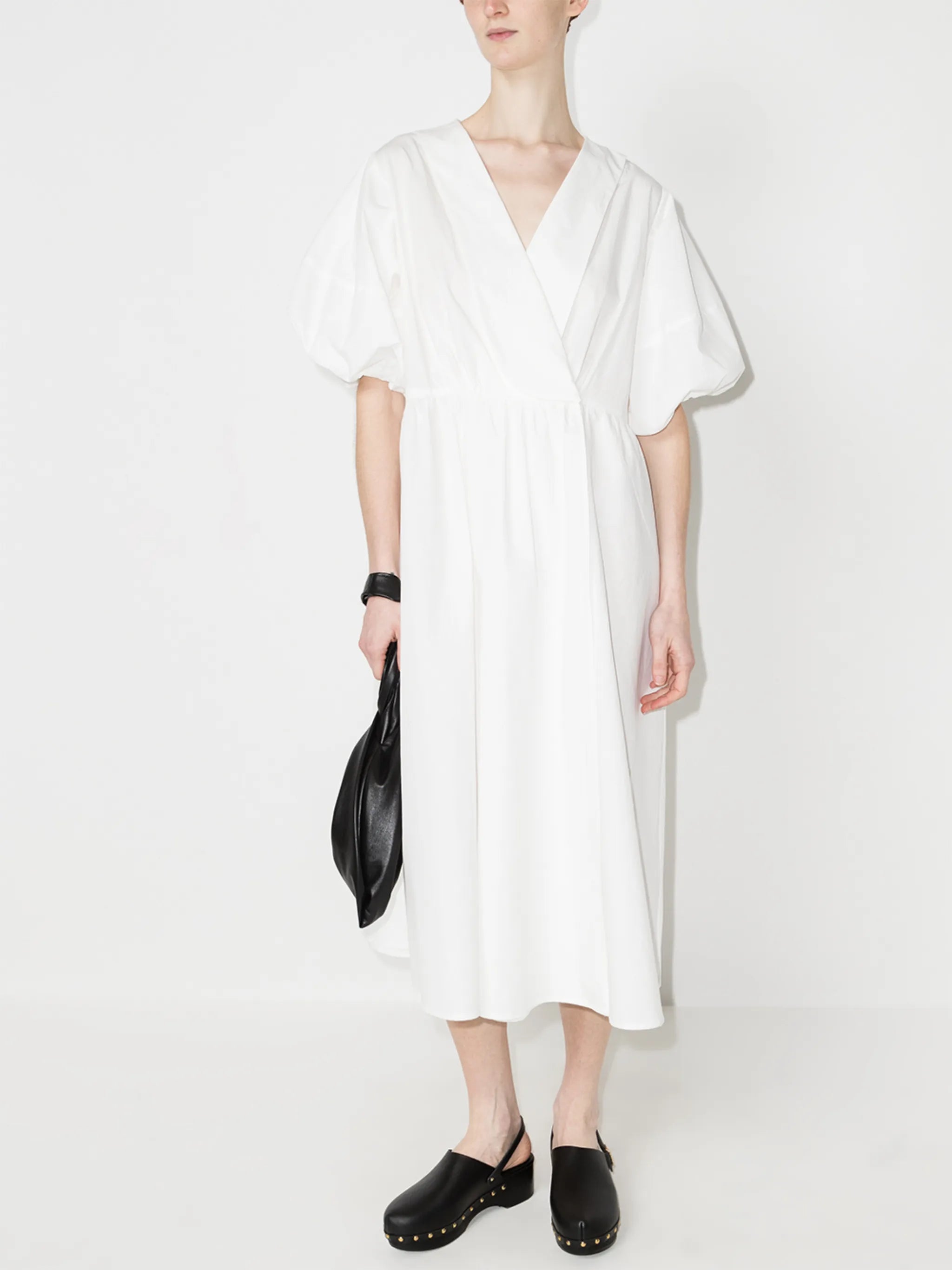 Copenhagen puff-sleeve midi dress