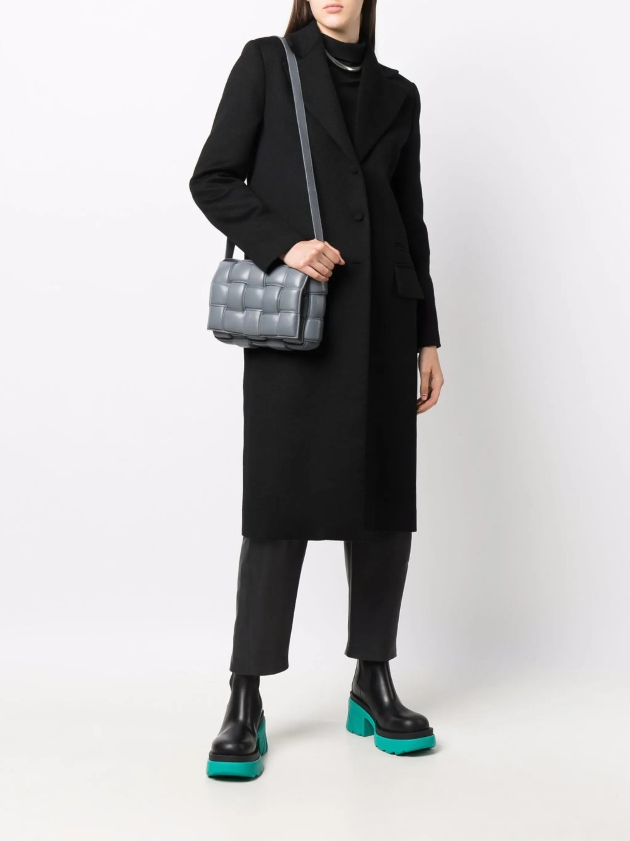Intrecciato-design crossbody bag