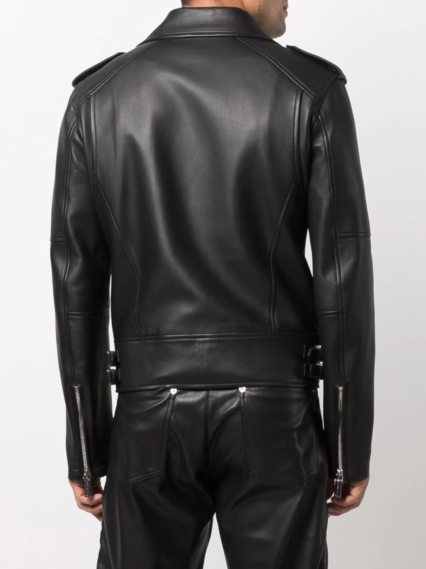 leather biker jacket