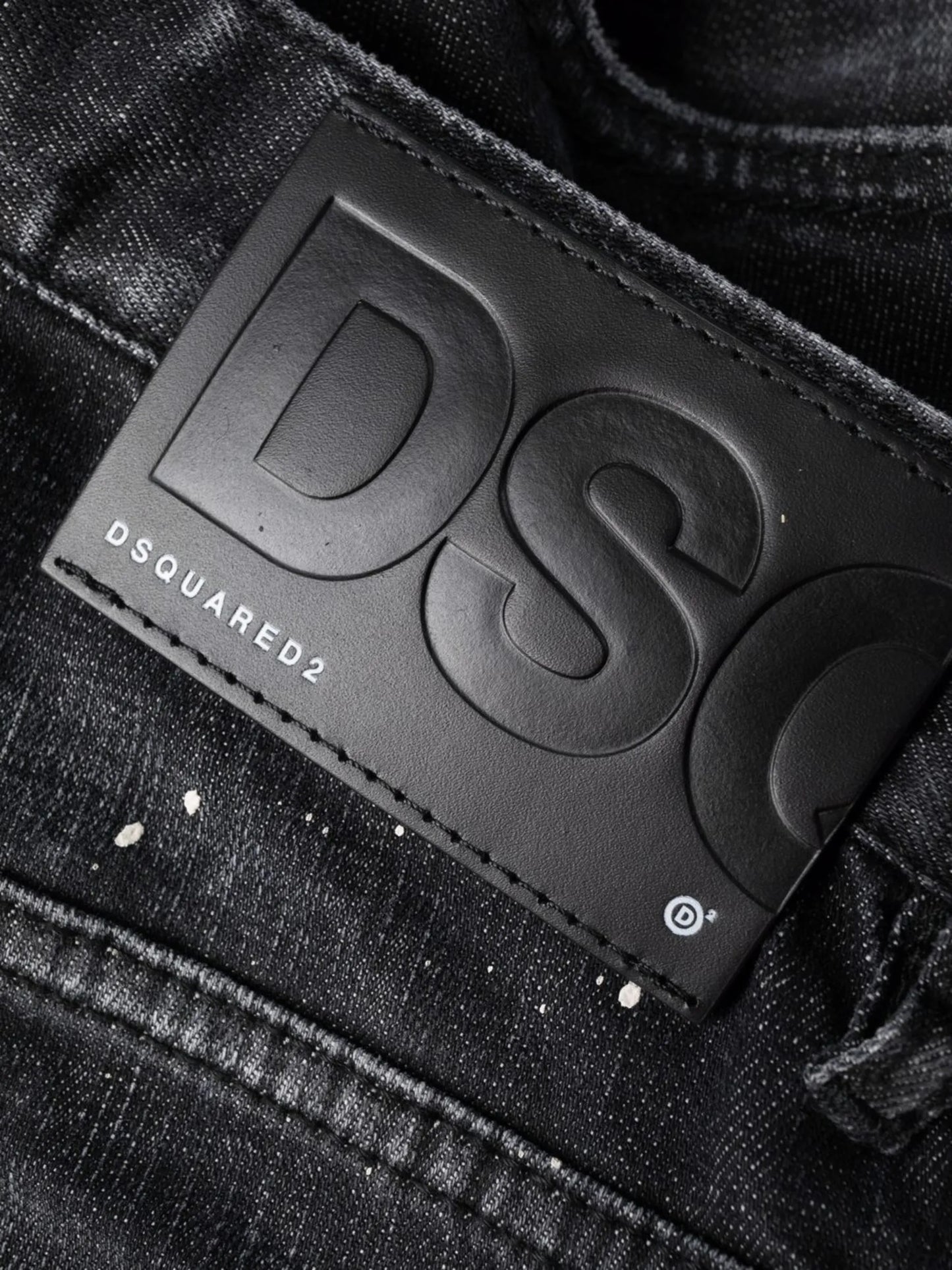 mid-rise distressed straight-leg jeans