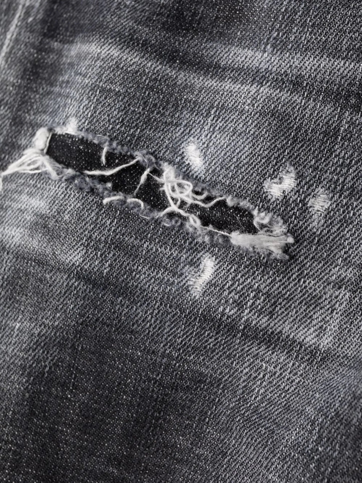 mid-rise distressed straight-leg jeans