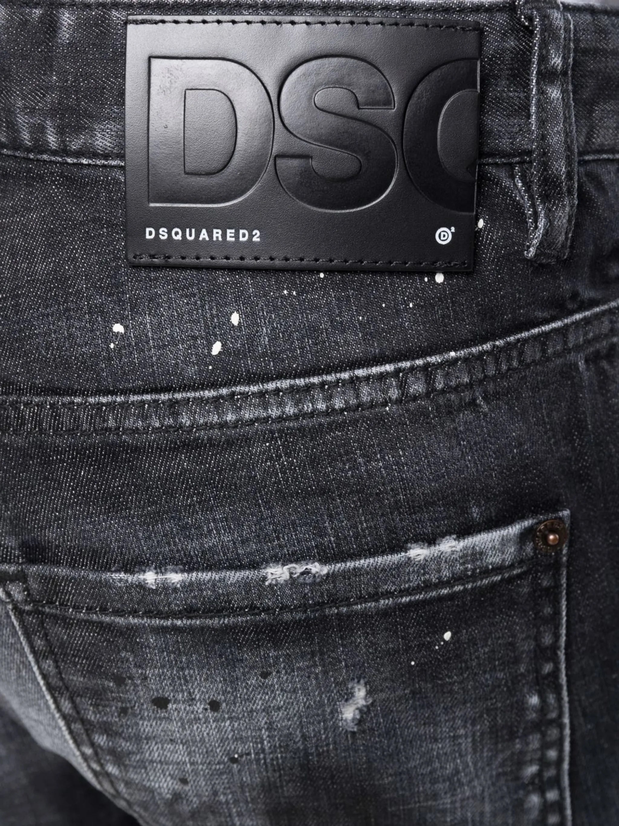 mid-rise distressed straight-leg jeans
