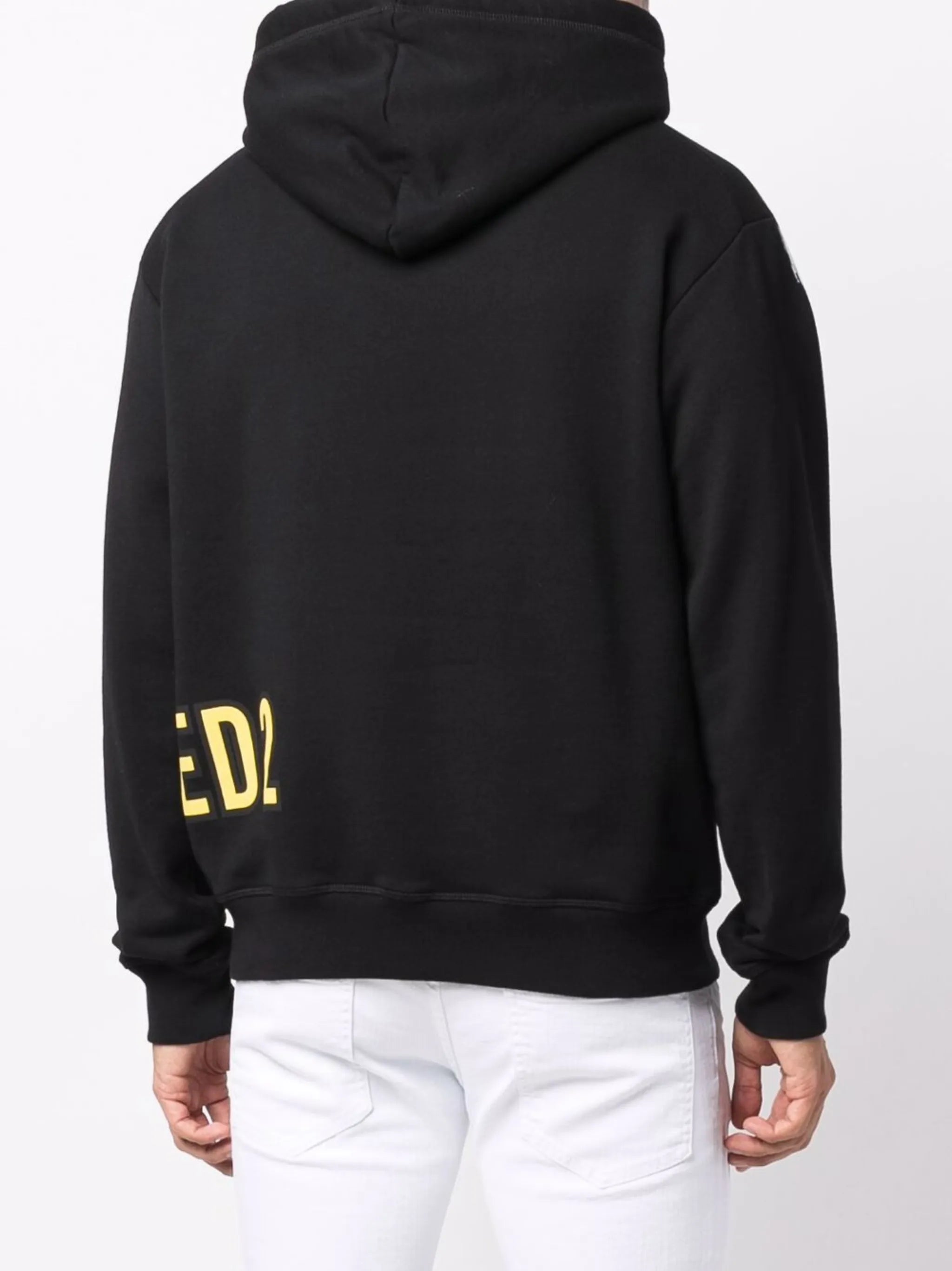 tiger-print cotton hoodie