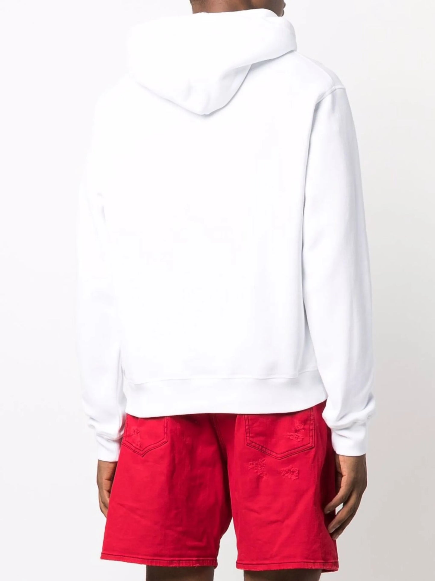 Icon paint-splatter cotton hoodie