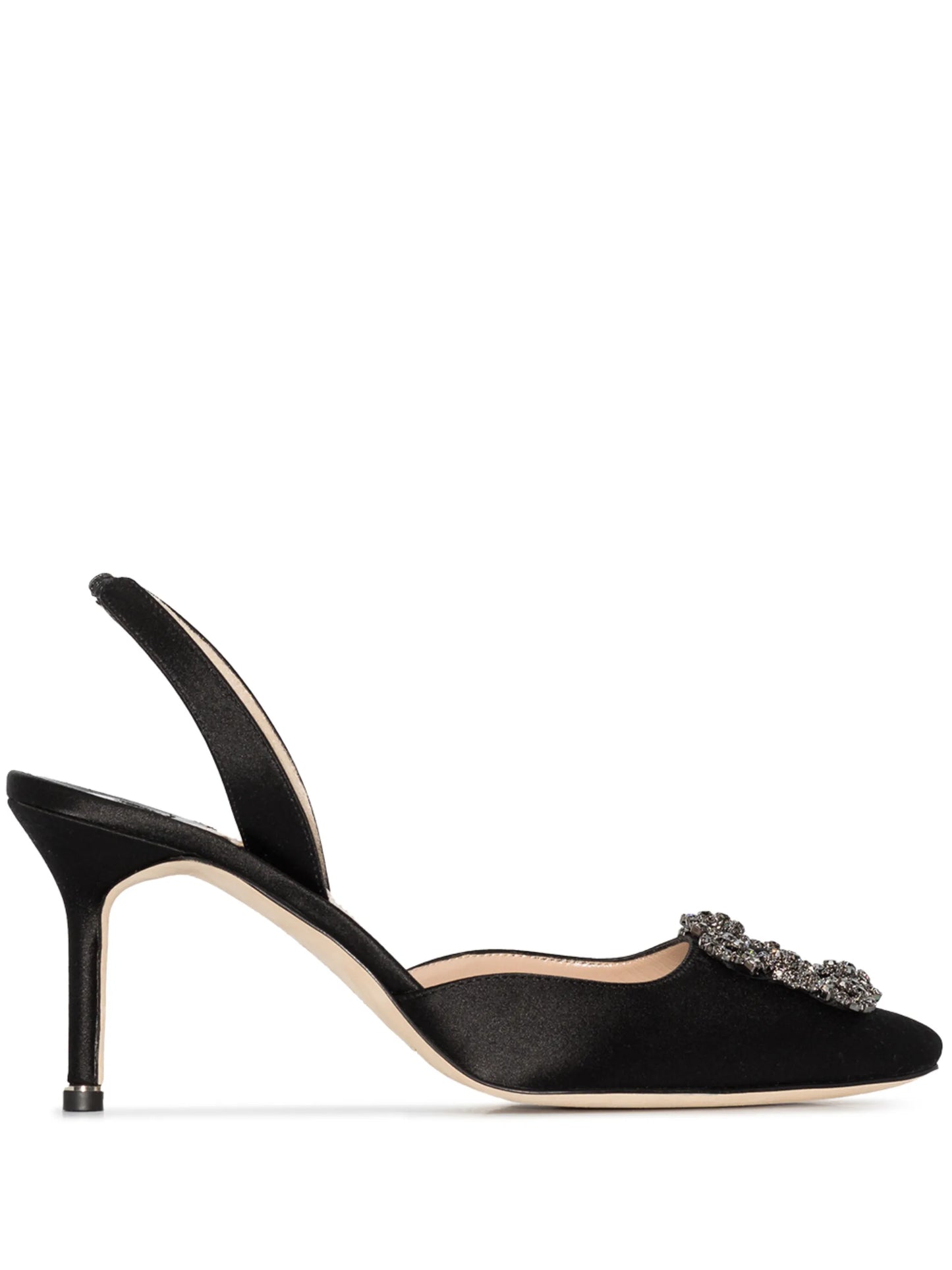 70mm Hangisi satin slingback pumps