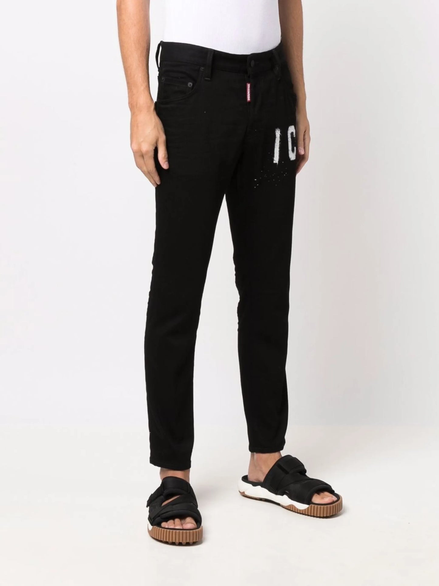 logo-print straight-leg jeans
