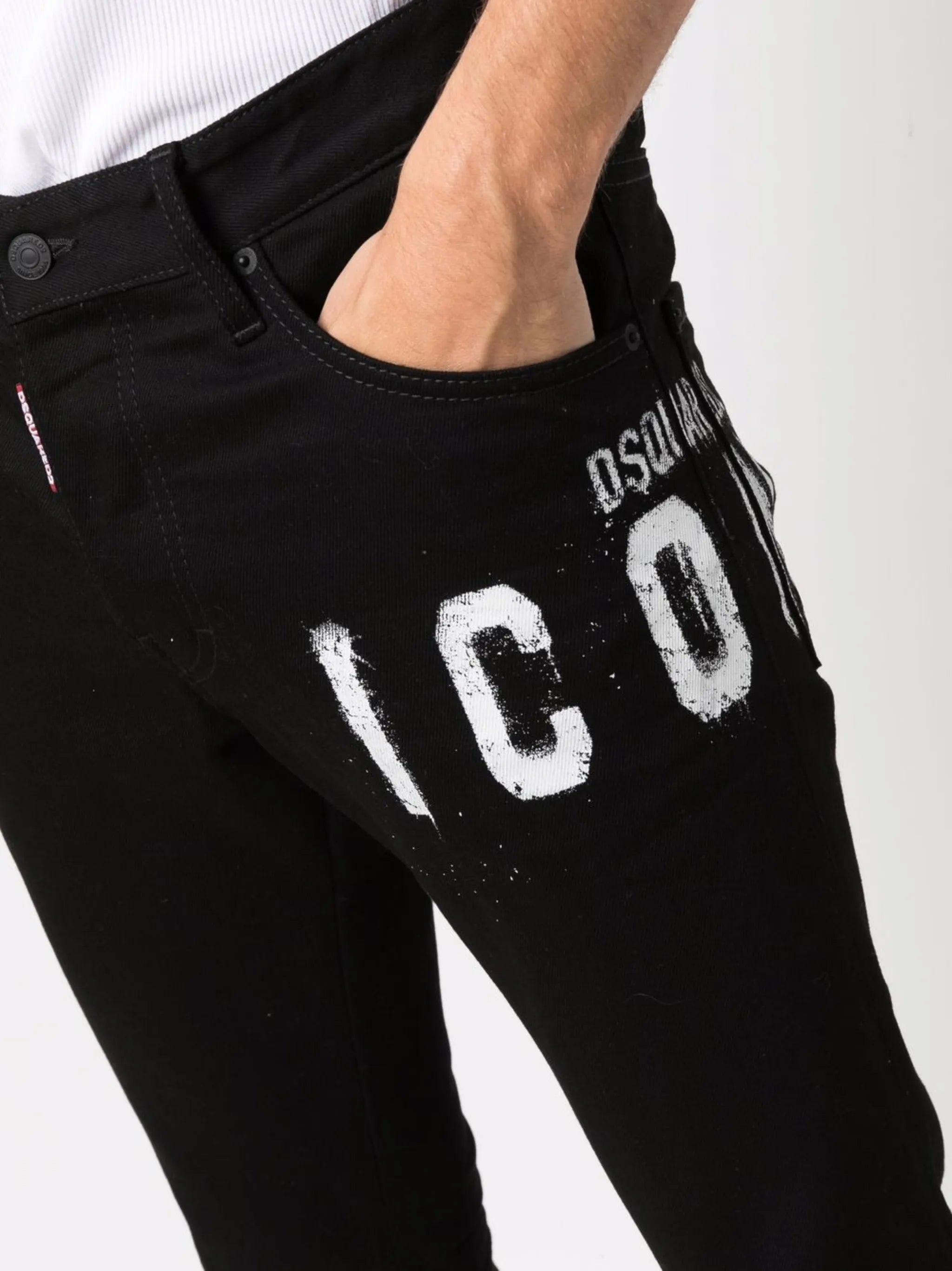 logo-print straight-leg jeans