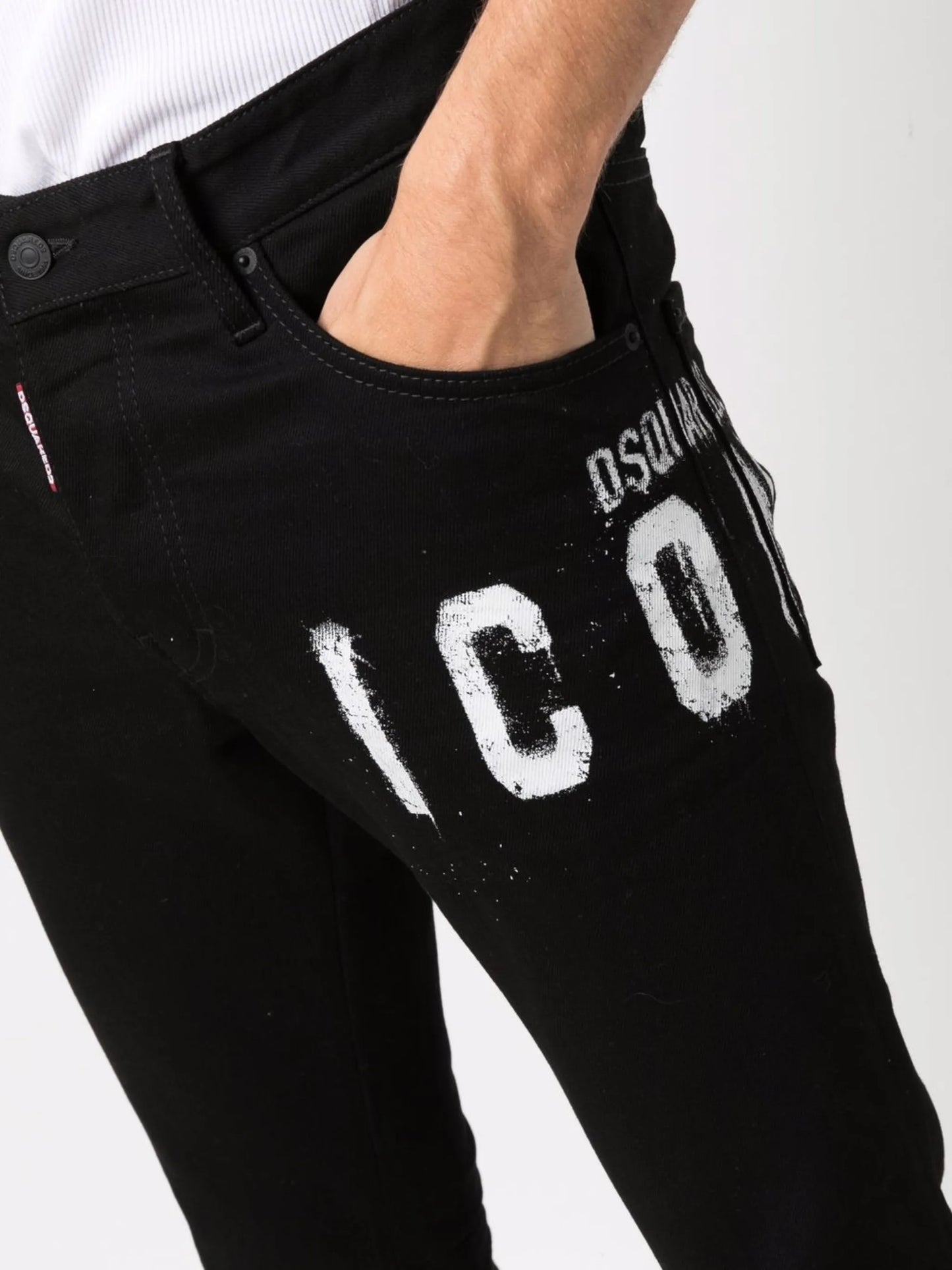 logo-print straight-leg jeans