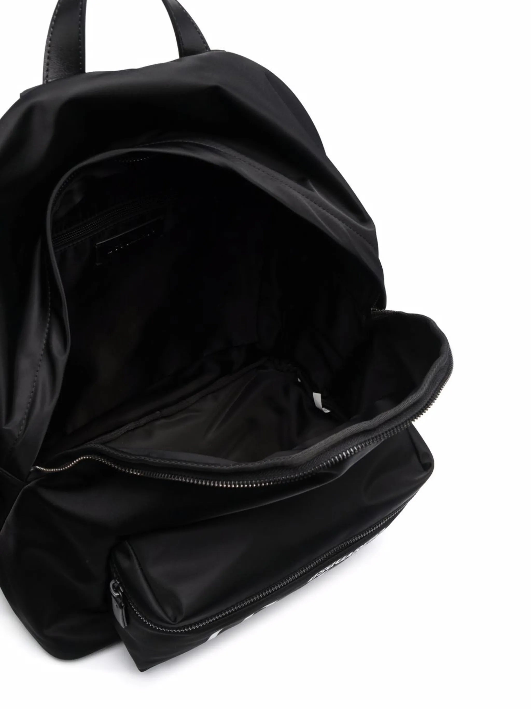 logo-print pocket backpack